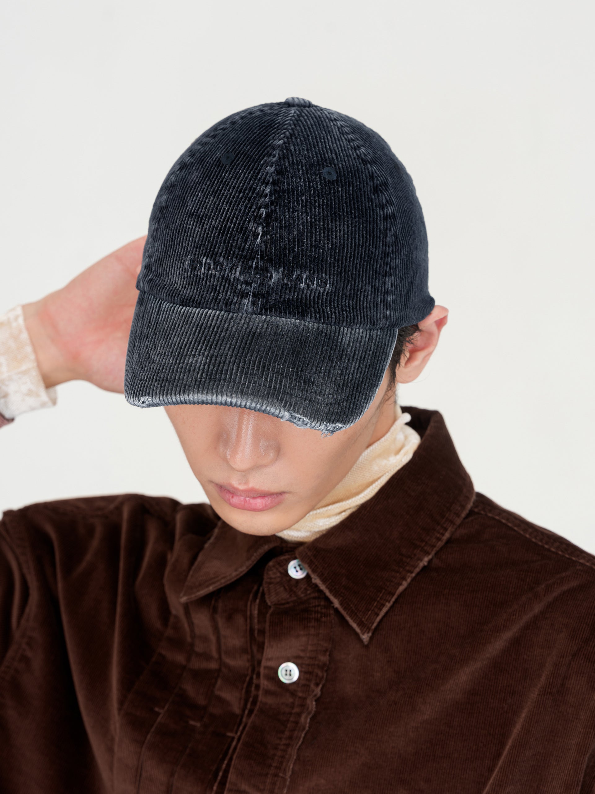 BLUE WASHED CORDUROY BASEBALL CAP
