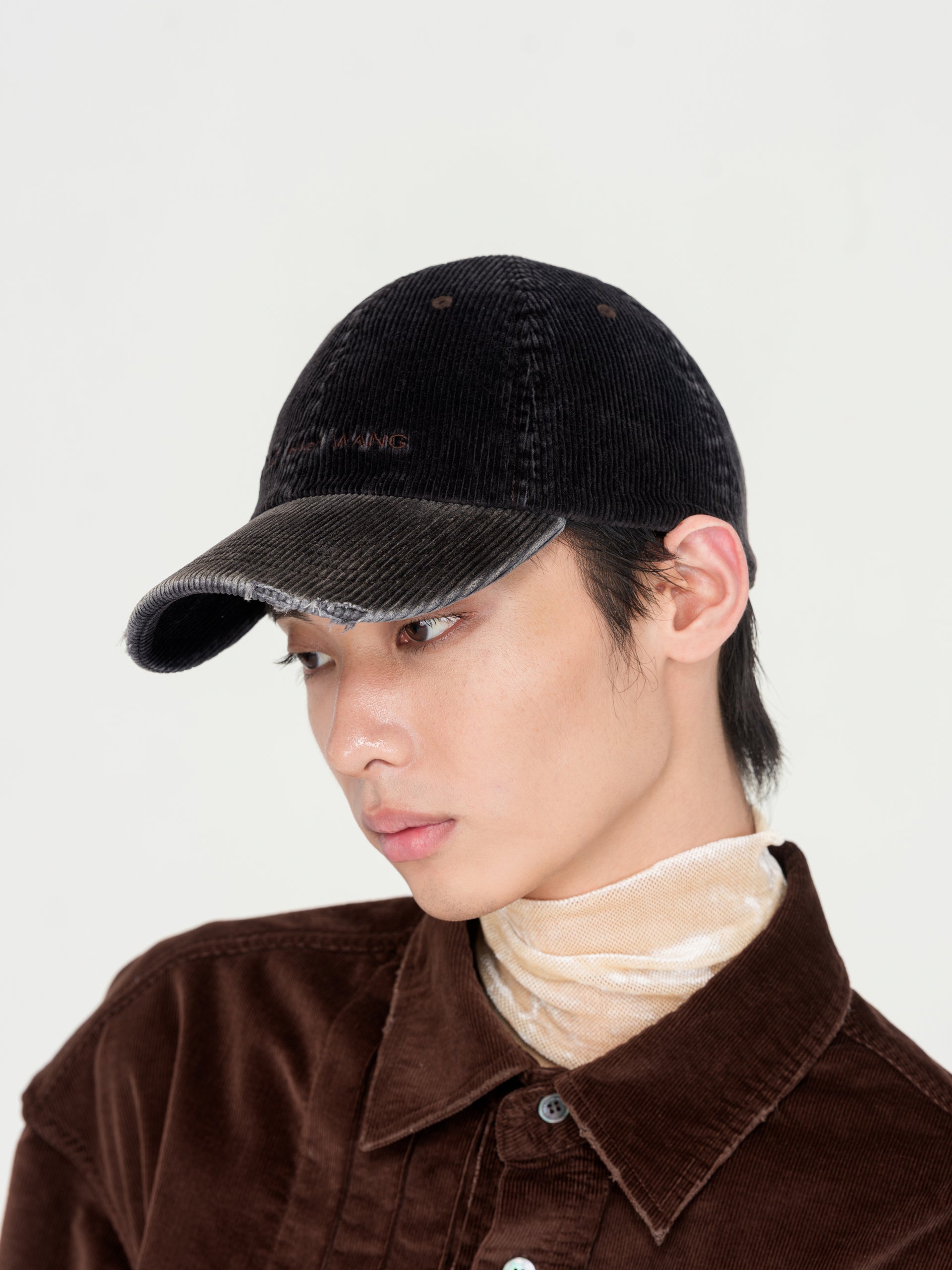 BROWN WASHED CORDUROY BASEBALL CAP