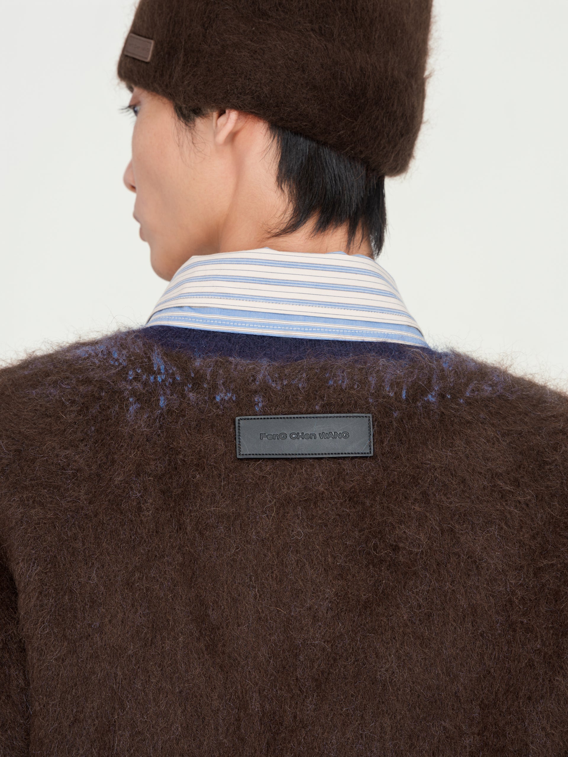 BROWN-TO-BLUE GRADIENT SWEATER