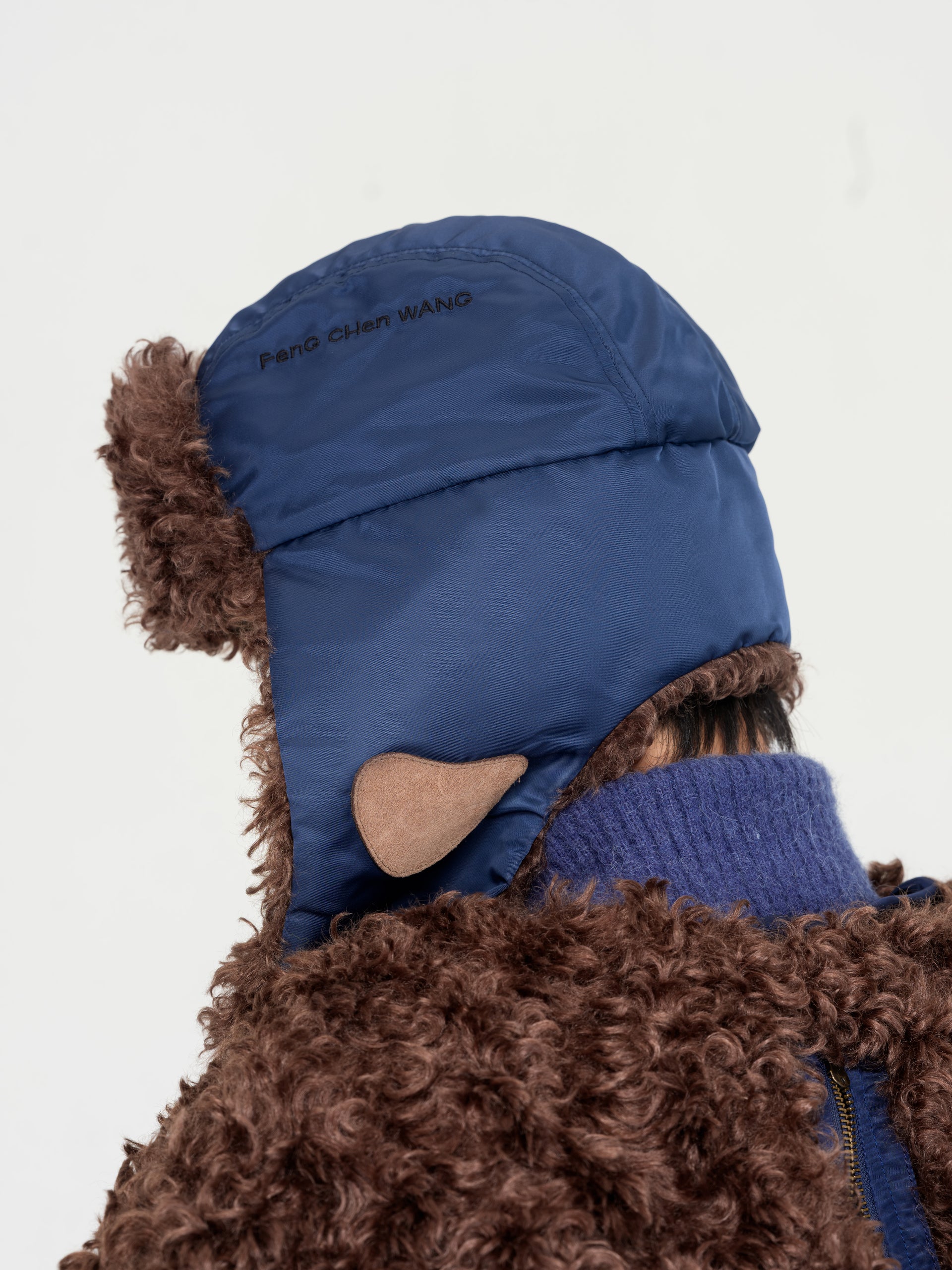 CAT EARFLAP NAVY BLUE HAT - Feng Chen Wang