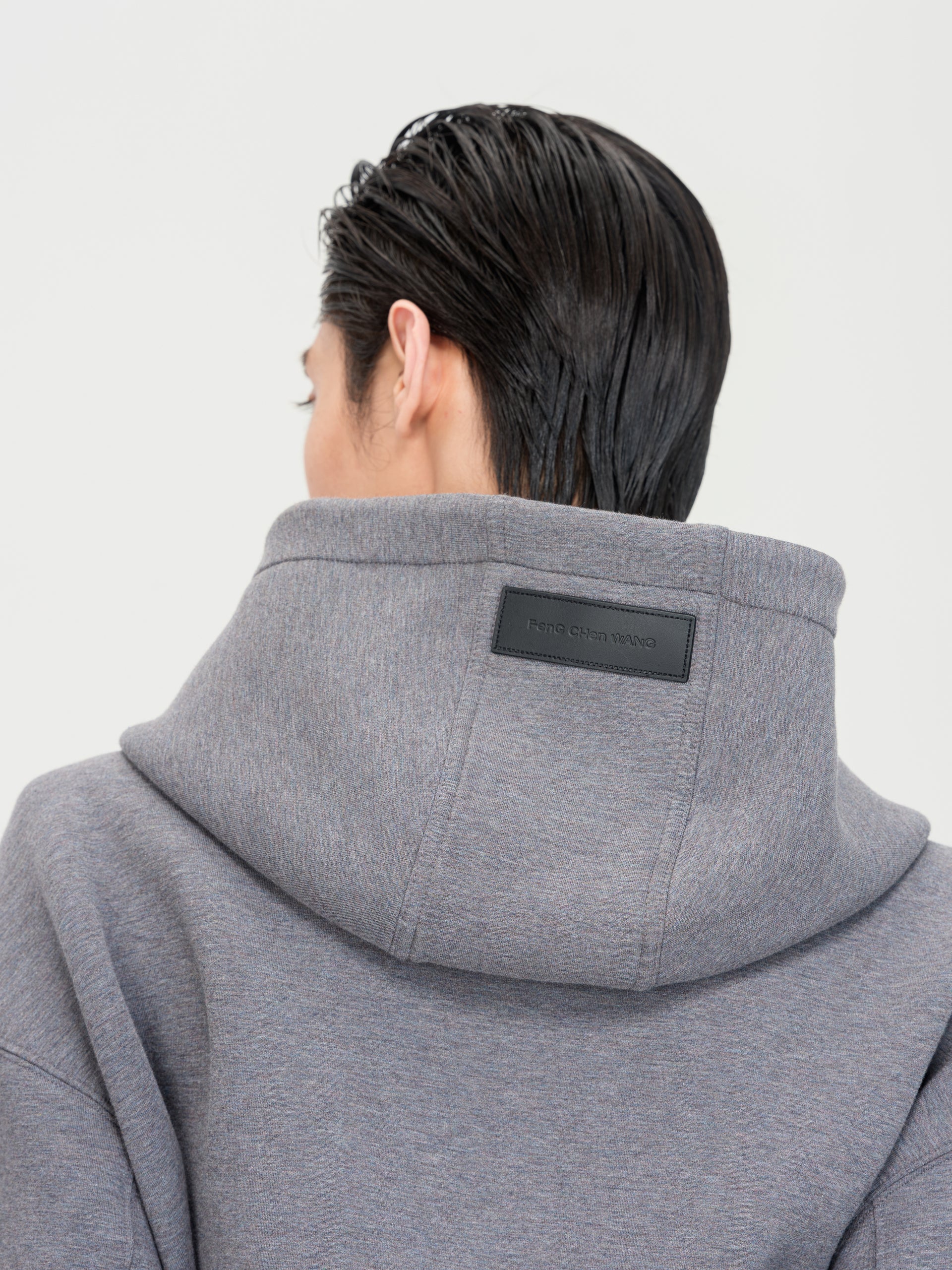 GREY SPACER ZIP-UP HOODIE