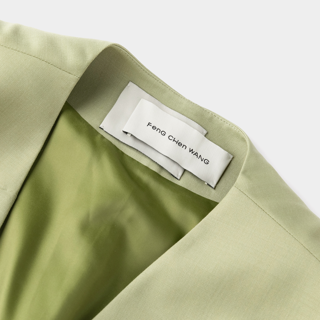 COLLARLESS SUIT BLAZER
