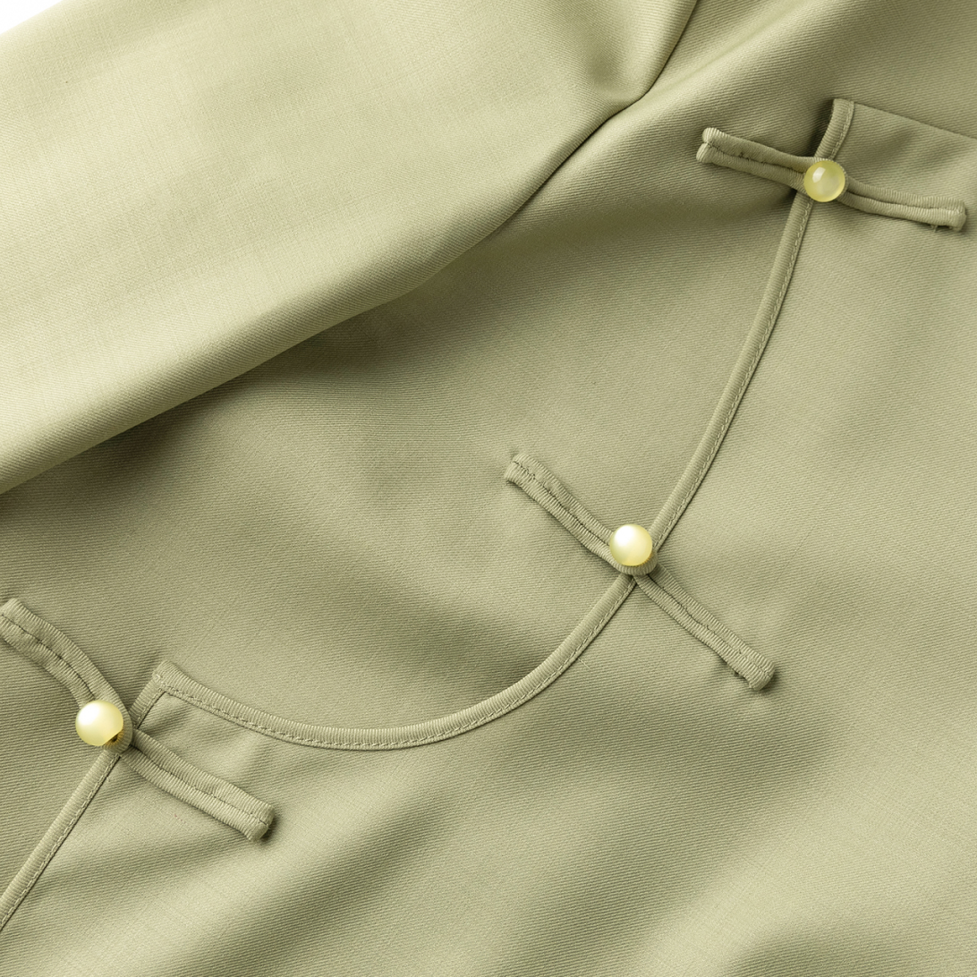 COLLARLESS SUIT BLAZER