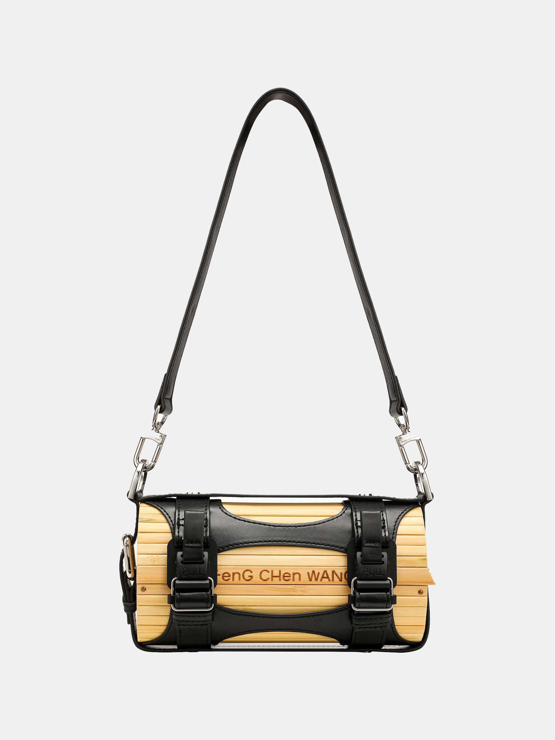 BLACK STRAP BAMBOO BAG