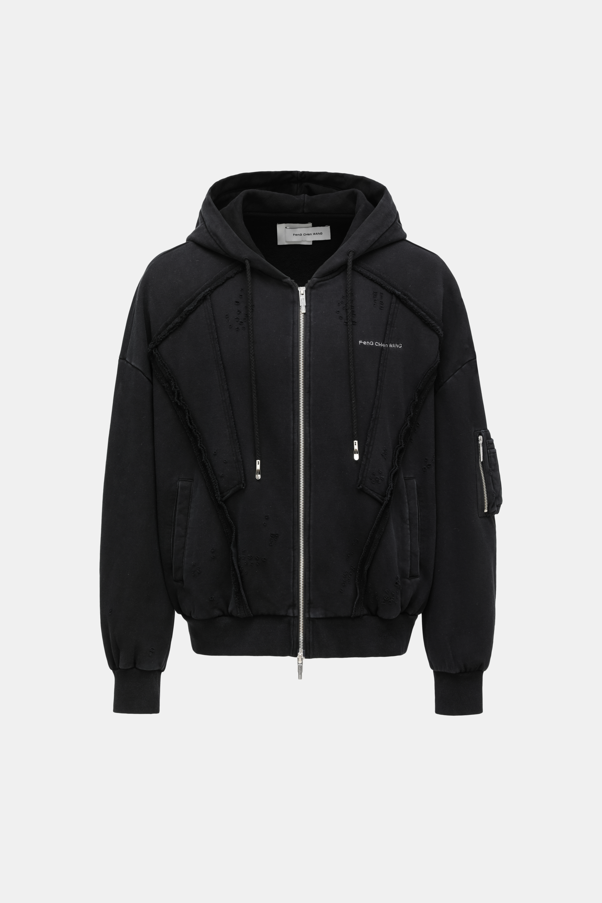 DECONSTRUCTION ZIP HOODIE
