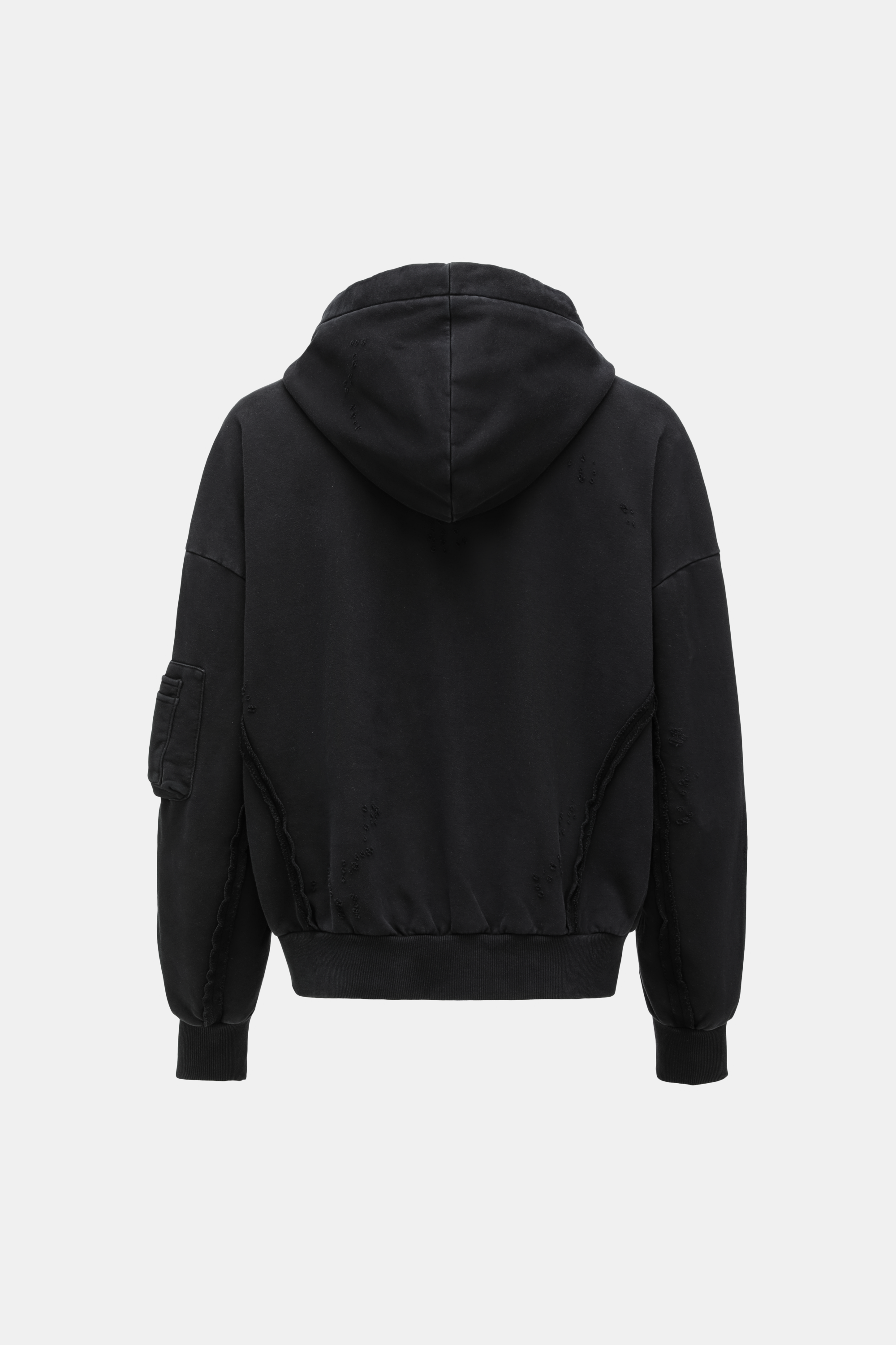DECONSTRUCTION ZIP HOODIE