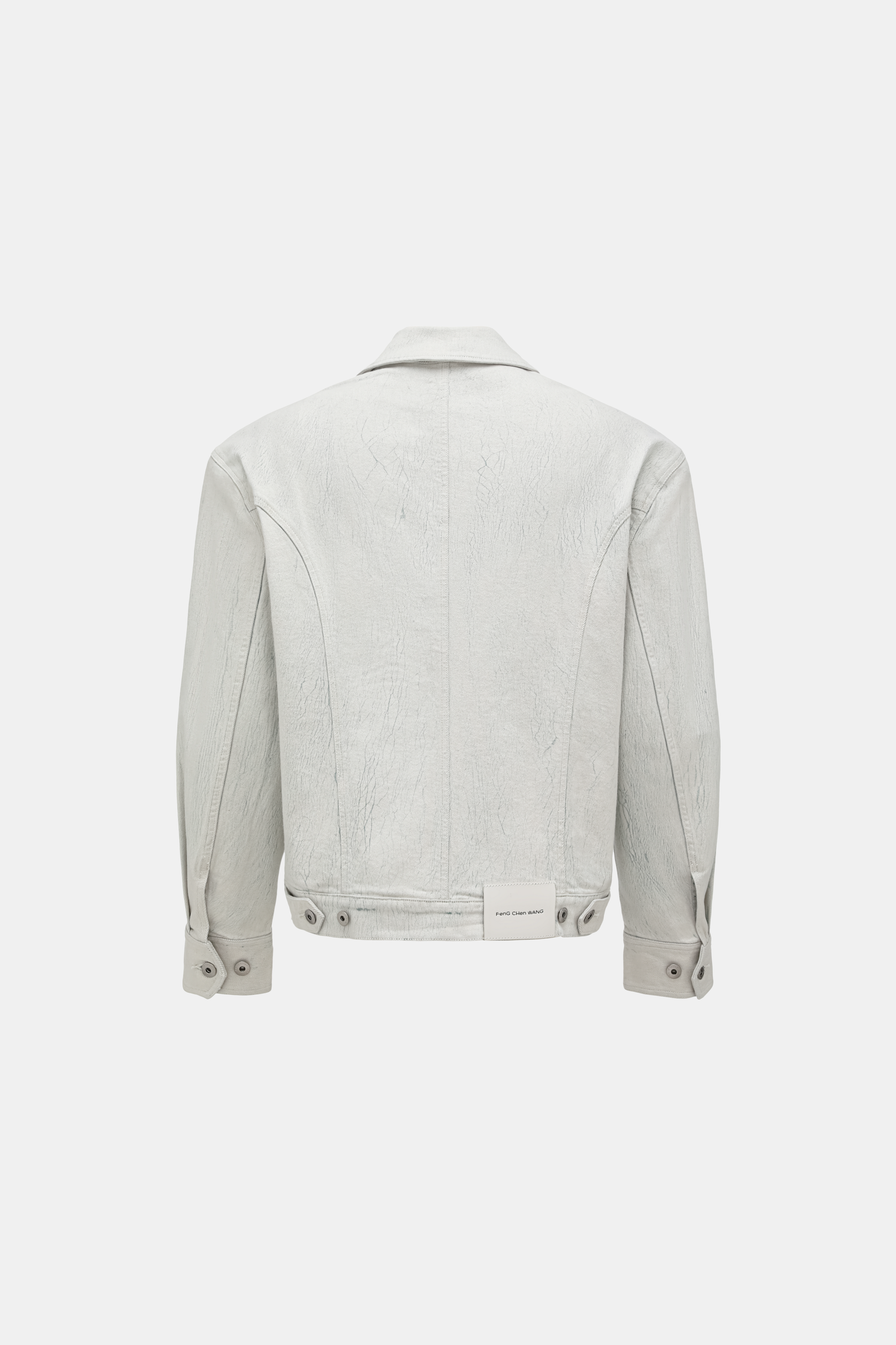 DENIM TEAL PAINTED OVERSIZED JACKET