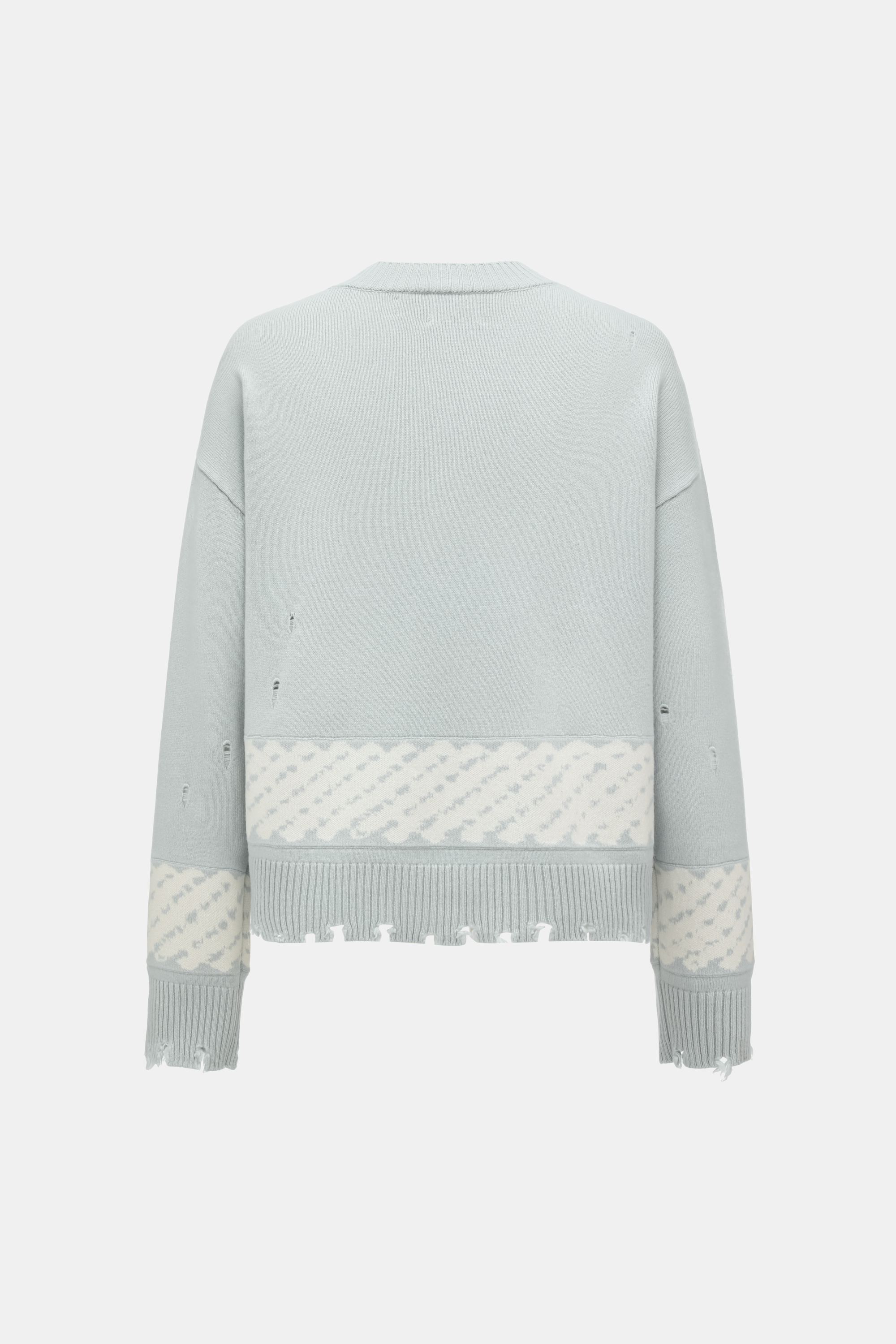 "YU ZI XIE" RIPPED JACQUARD CARDIGAN