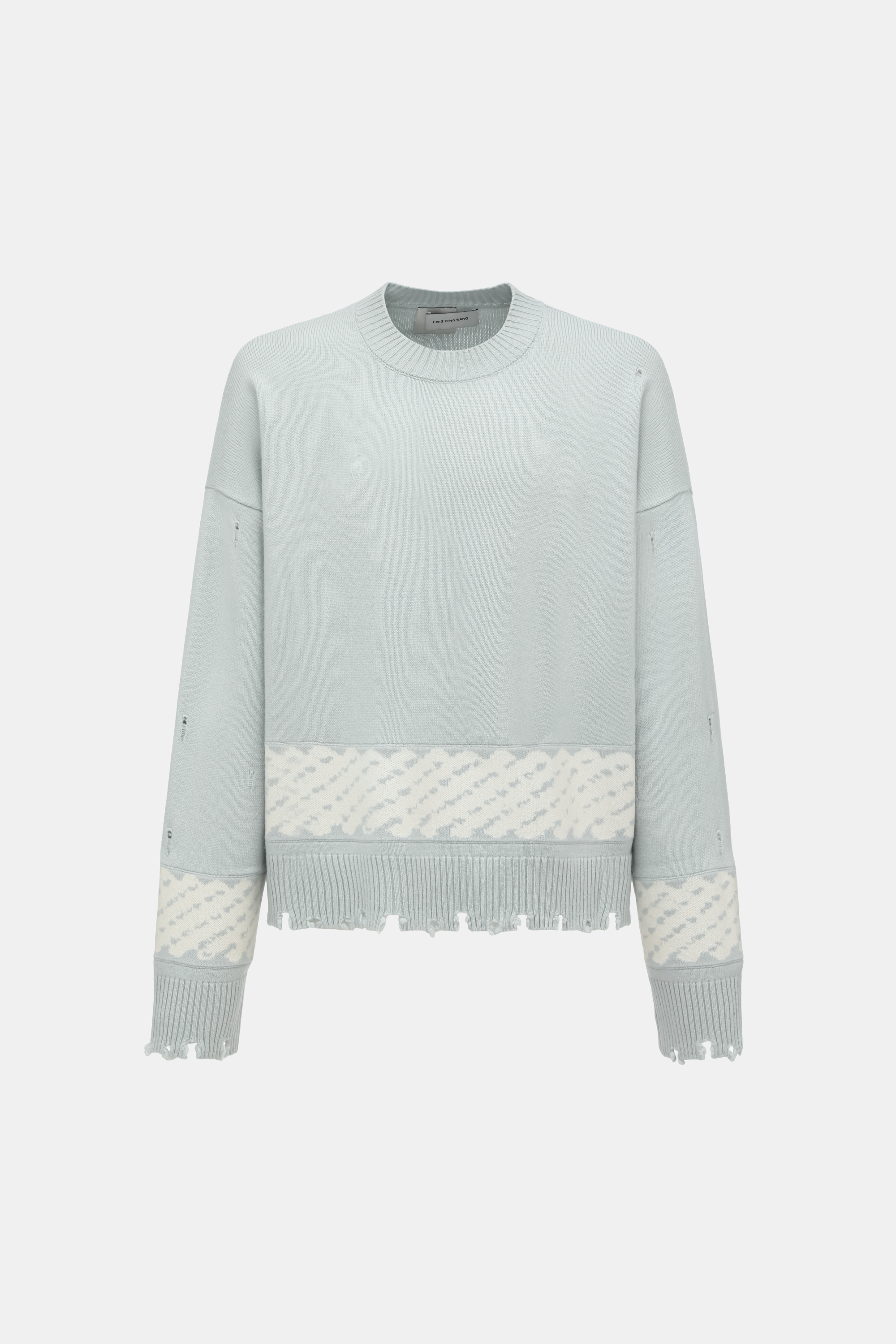 "YU ZI XIE" RIPPED JACQUARD KNITWEAR