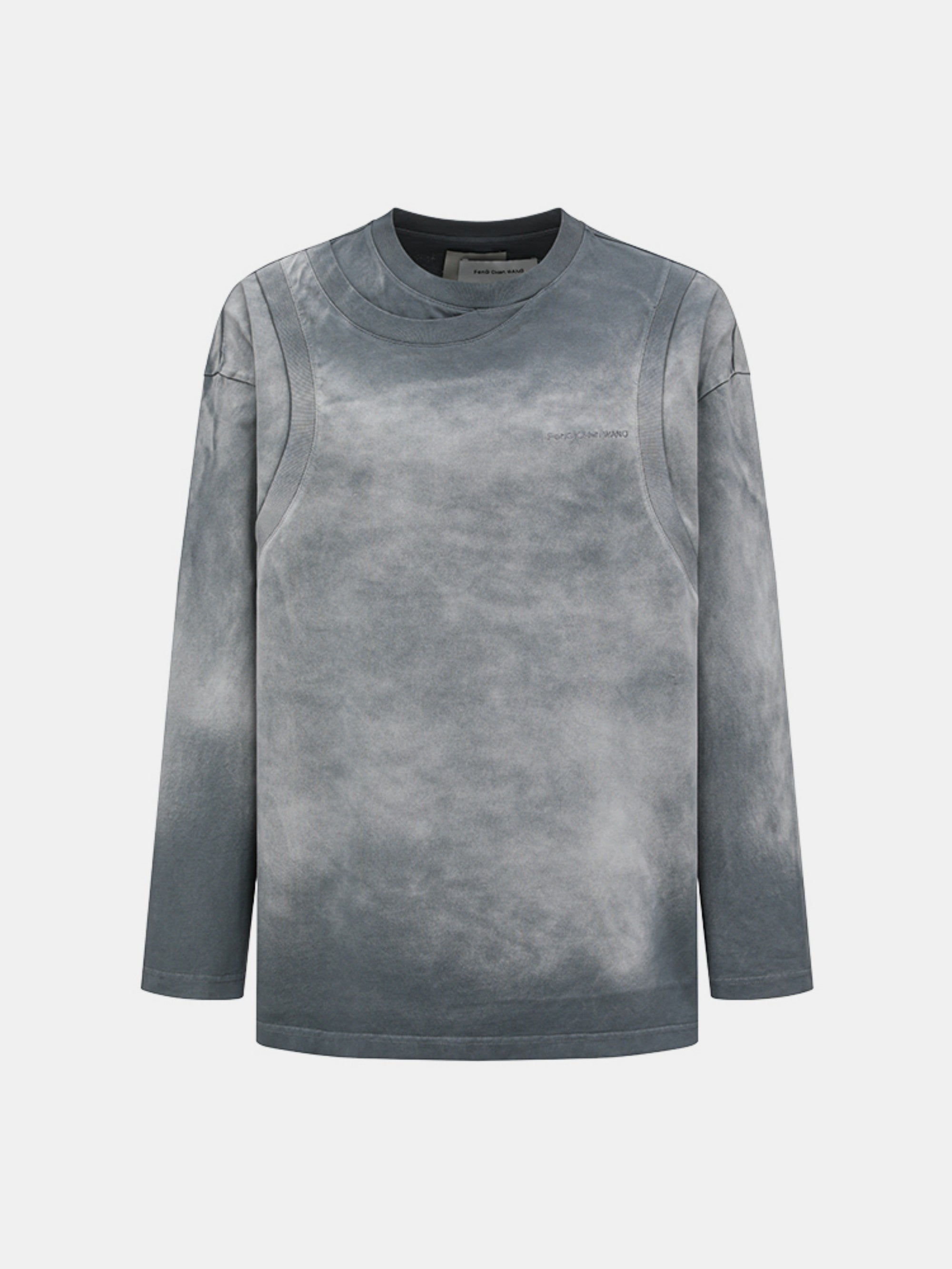 2 IN 1 LONG SLEEVE TEE IN WASHED JERSEY