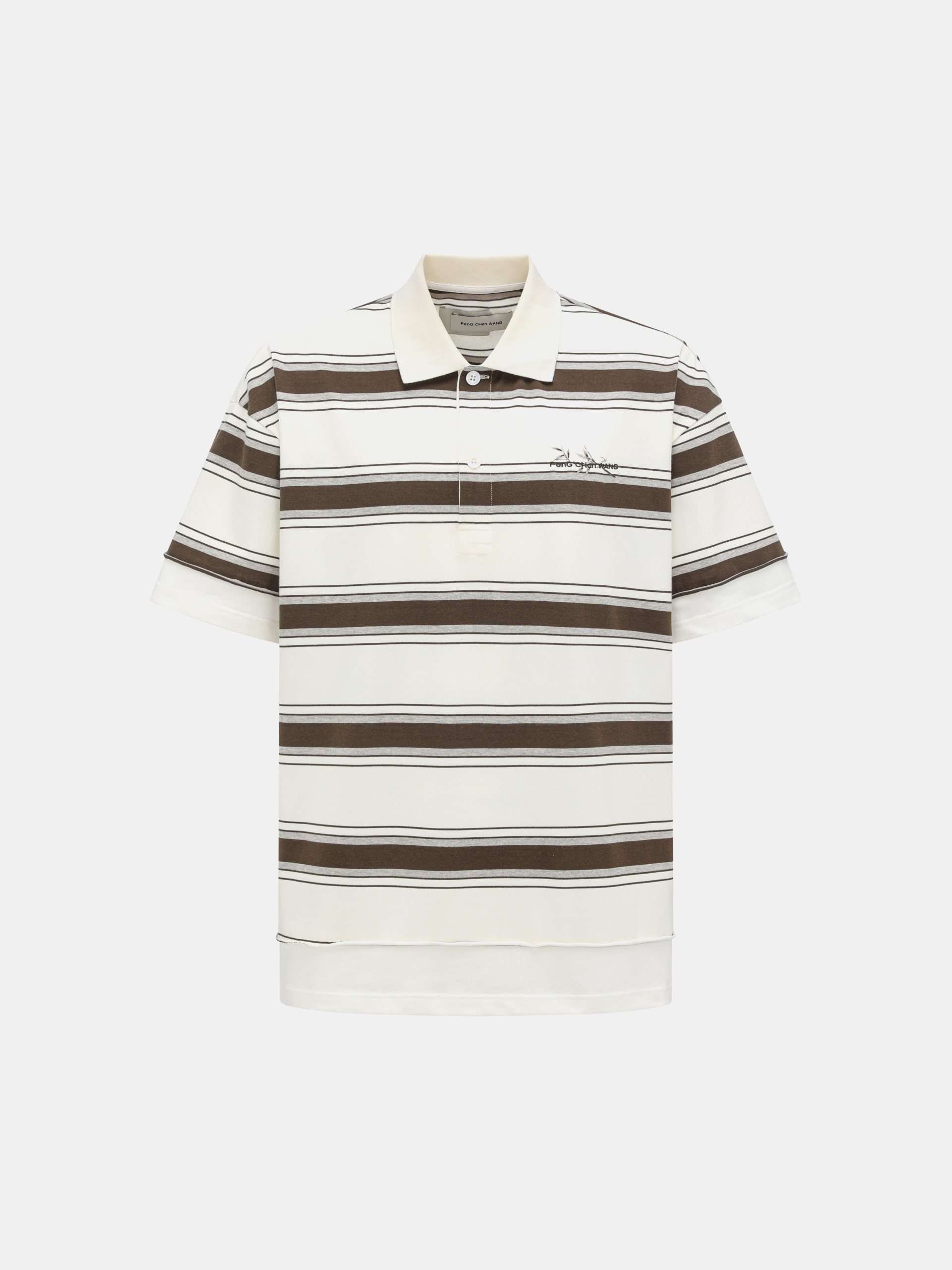 GREEN STRIPED SHORT SLEEVE POLO SHIRT