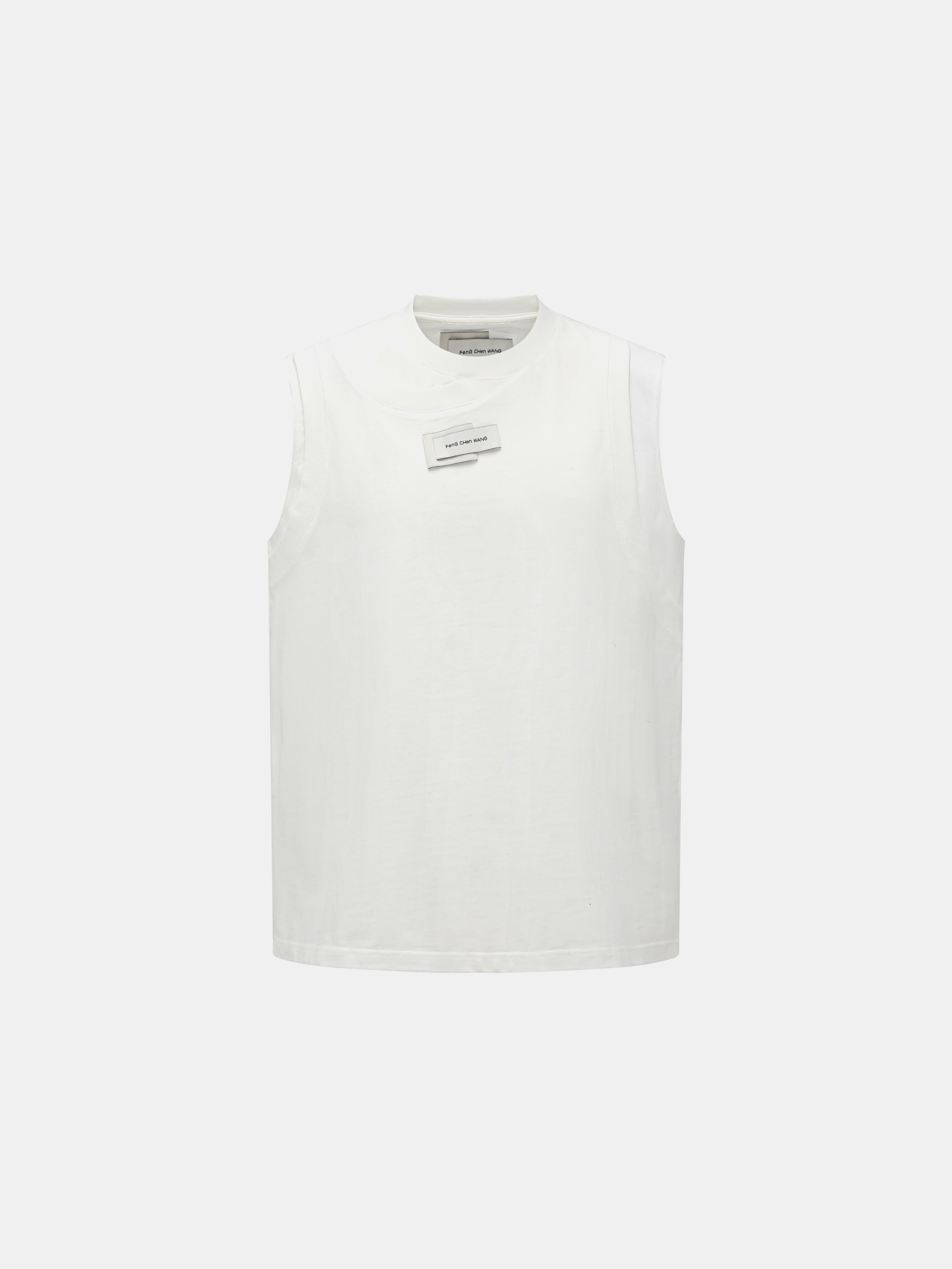 2 IN 1 WHITE LOOSE-FIT TANK TOP