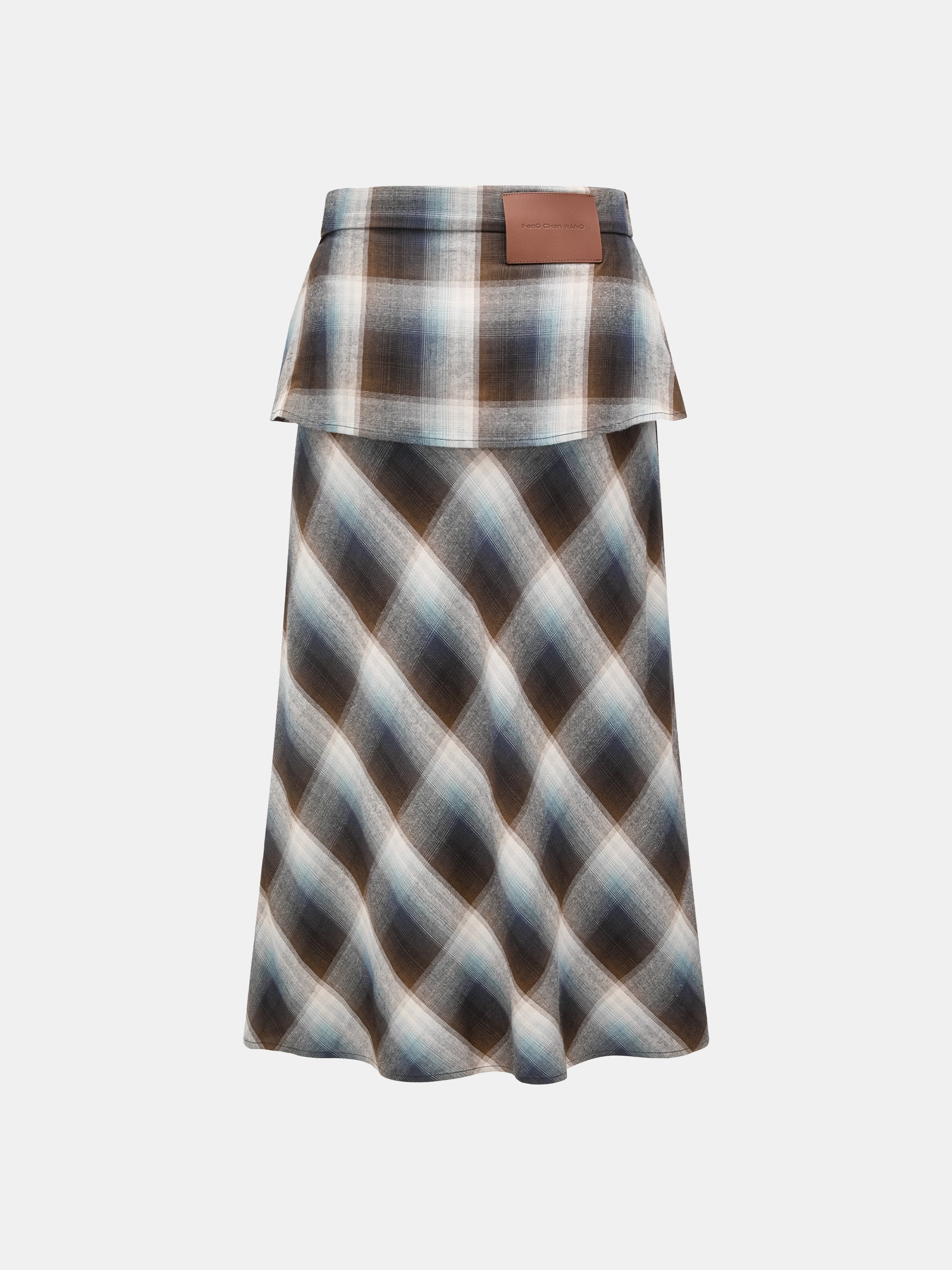 DECONSTRUCTED SHIRT-STYLE PLAID SKIRT