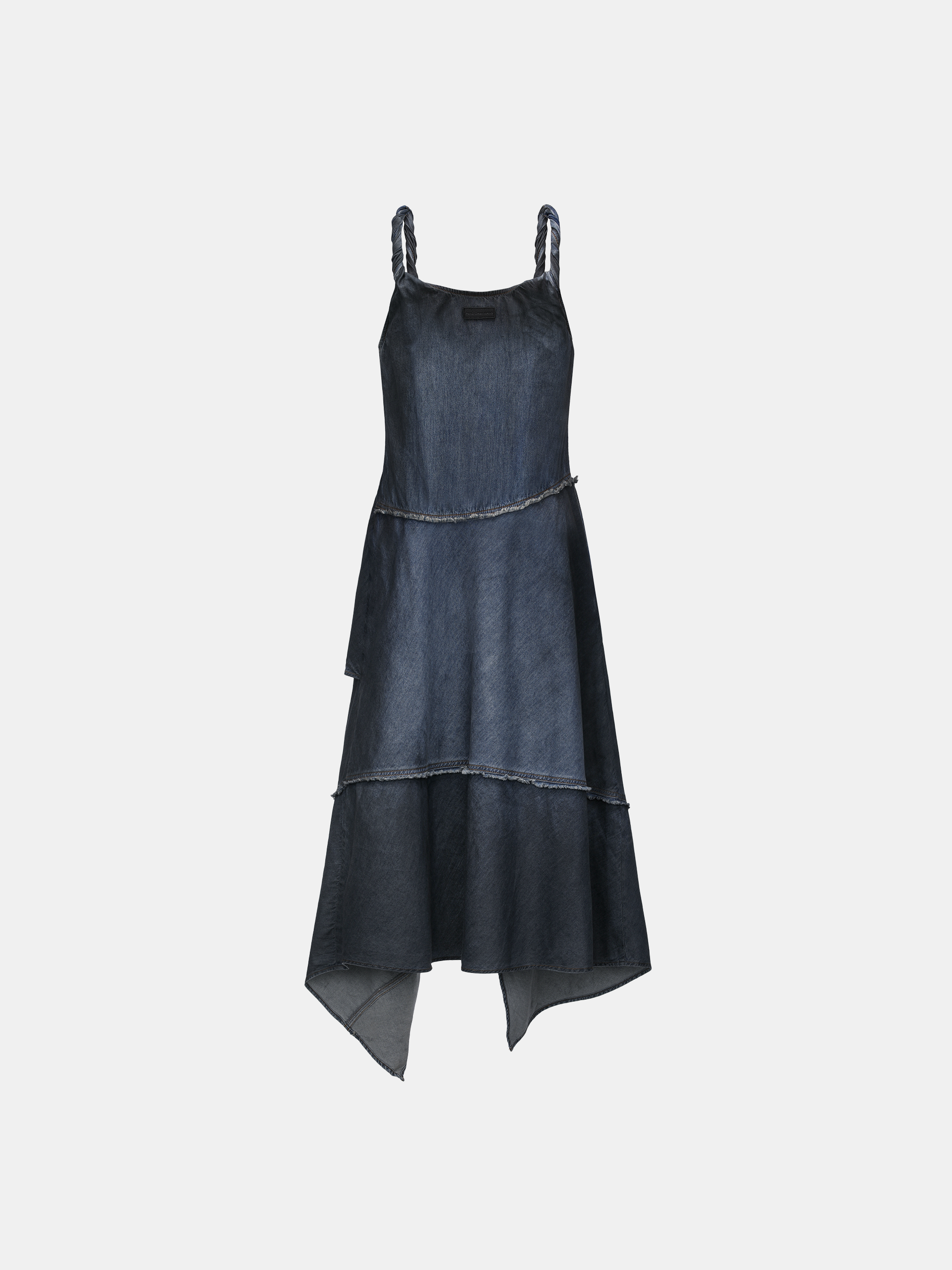 INDIGO GRADIENT DENIM DRESS M INDIGO GRADIENT DENIM DRESS M