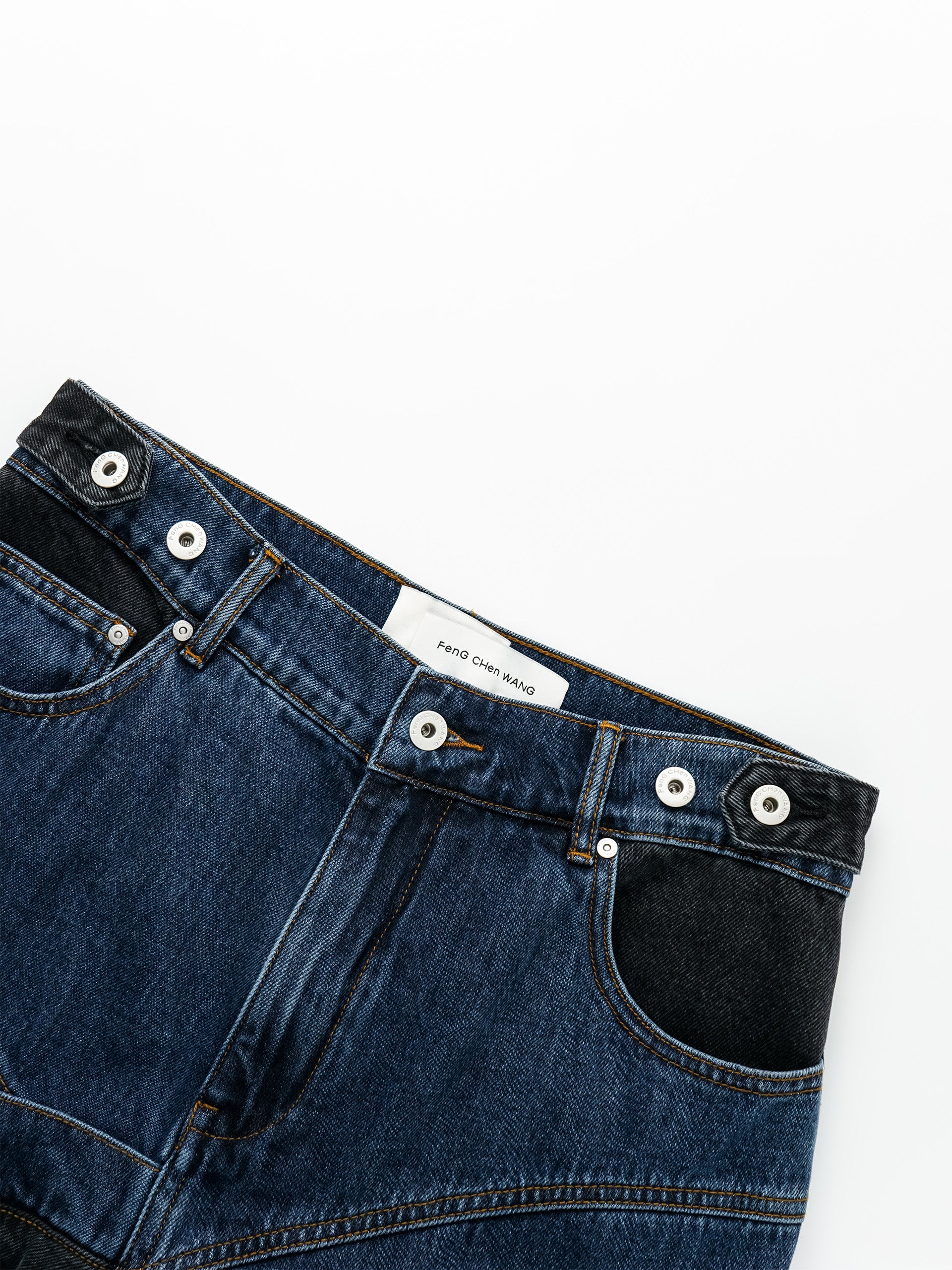 DECONSTRCTED DENIM TROUSERS
