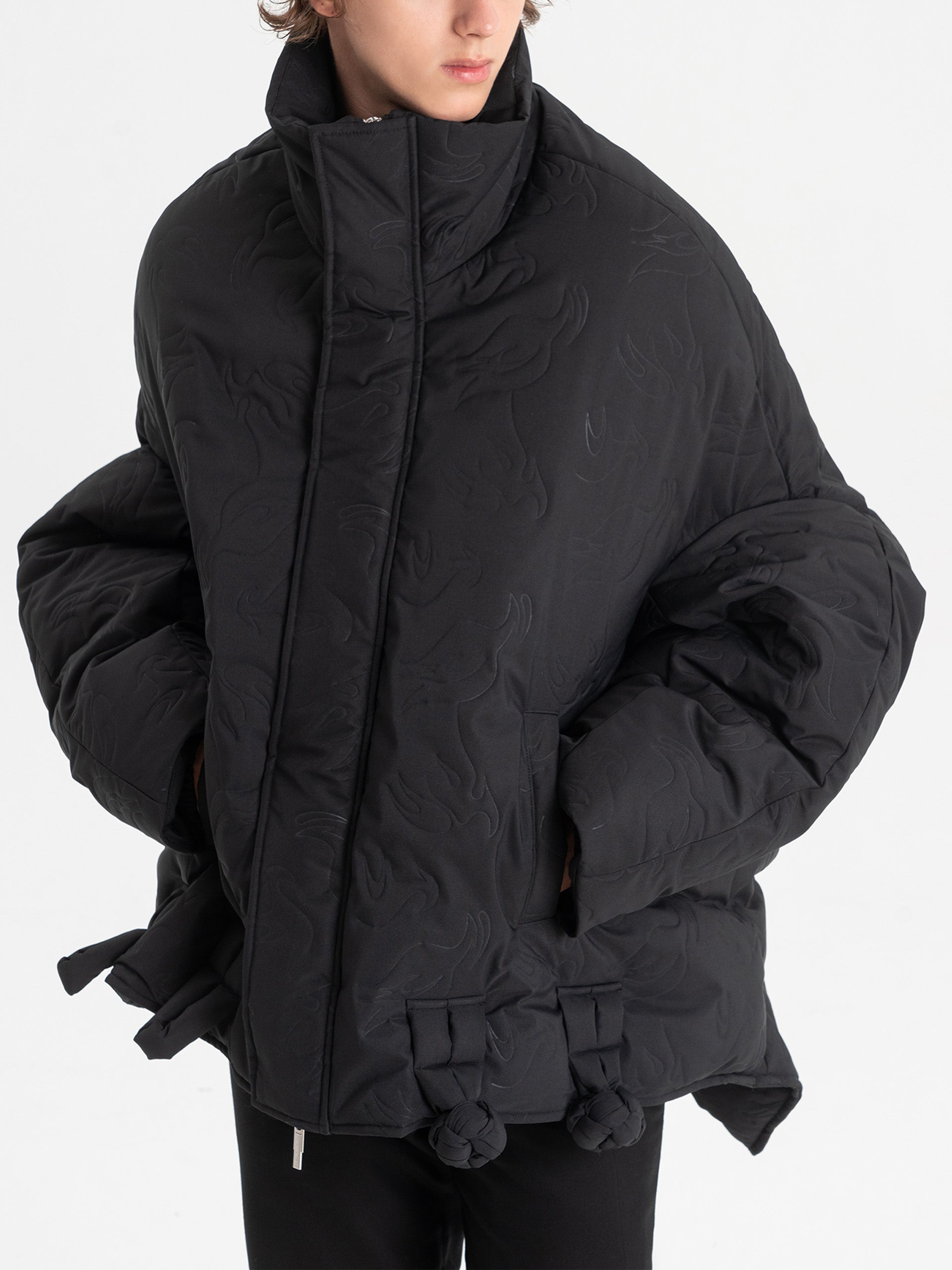 UPSIDE DOWN JACKET IN QUILTED PHOENIX