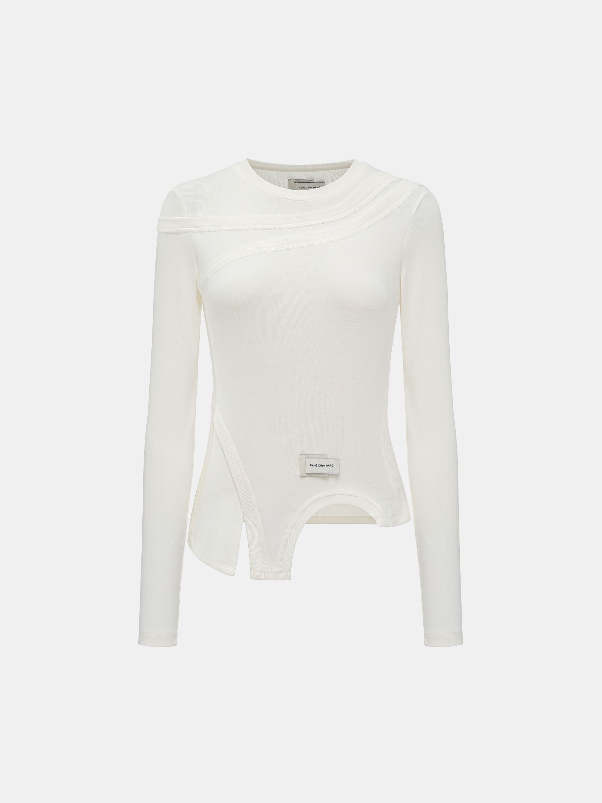 WHITE 2-IN-1 DECONSTRUCTED BASE LAYER TOP