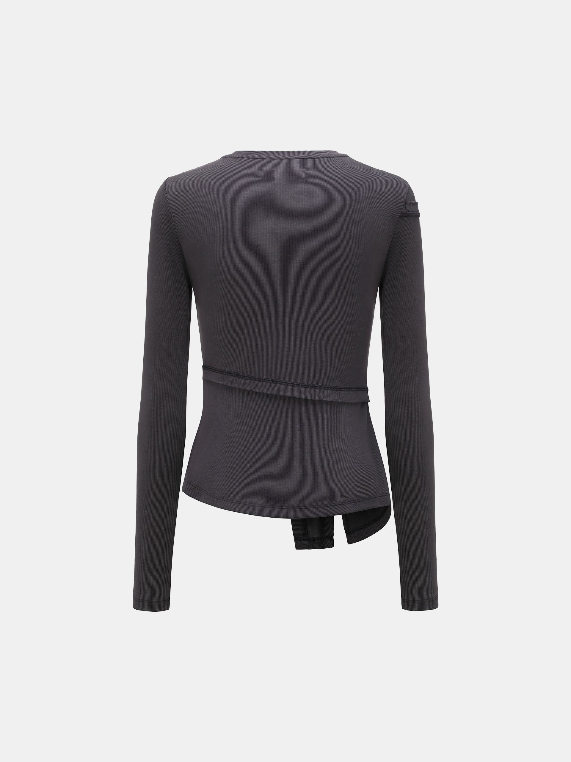 DARK GREY 2-IN-1 DECONSTRUCTED BASE LAYER TOP