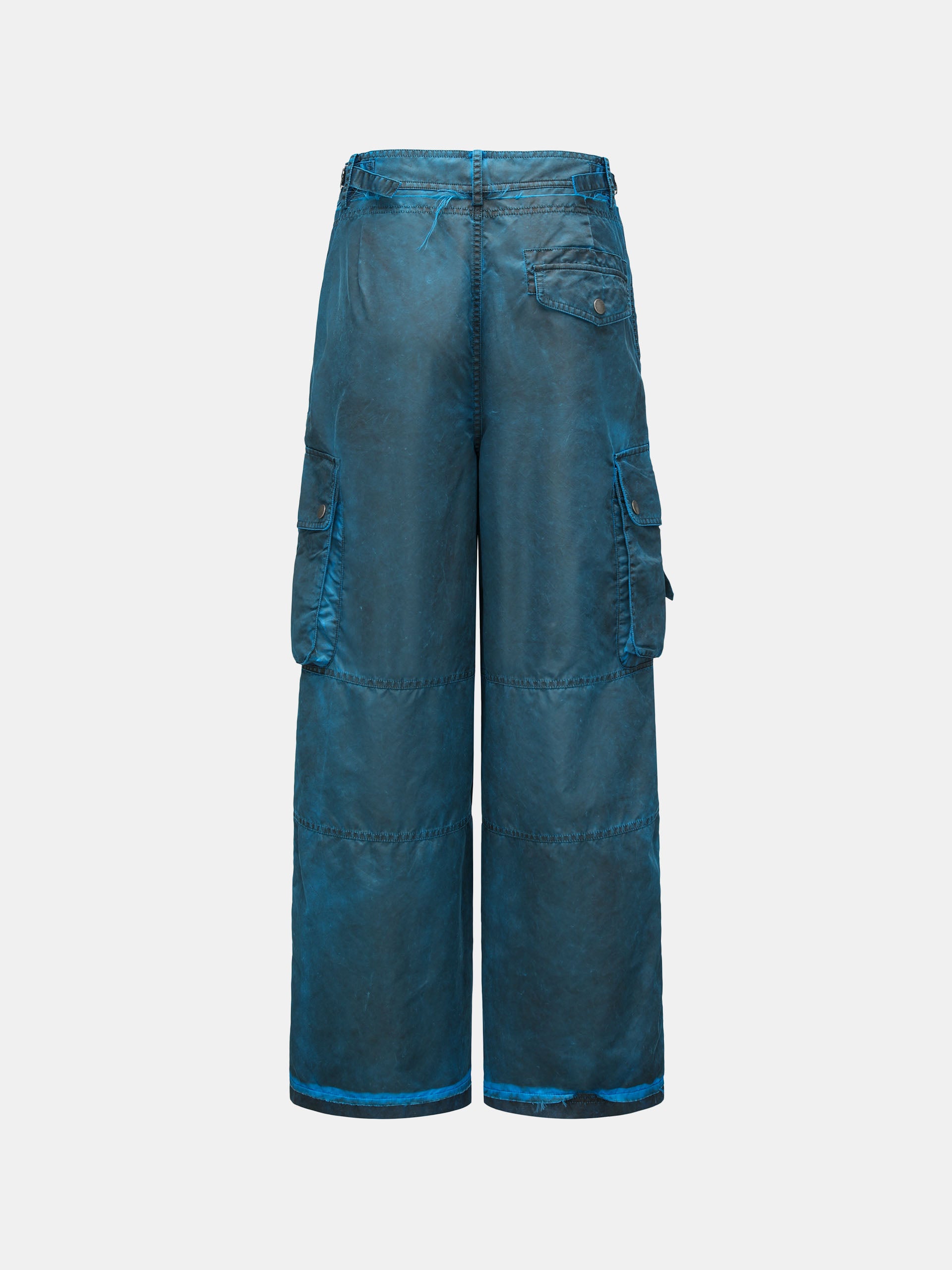 BLUE SANDWASHED UTILITY PANTS