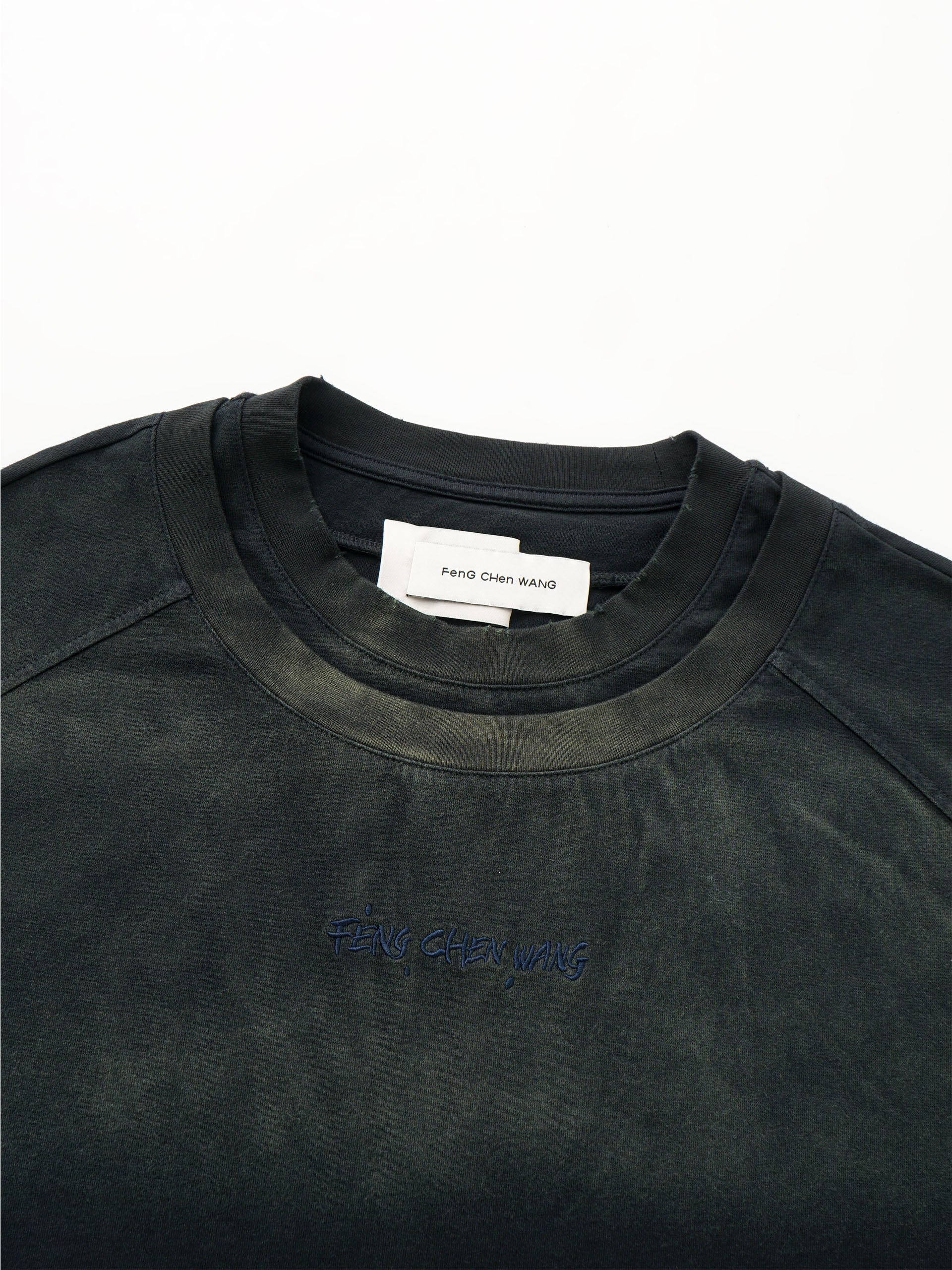 GRADIENT TIE-DYE DECONSTRUCTED LONG-SLEEVE T-SHIRT