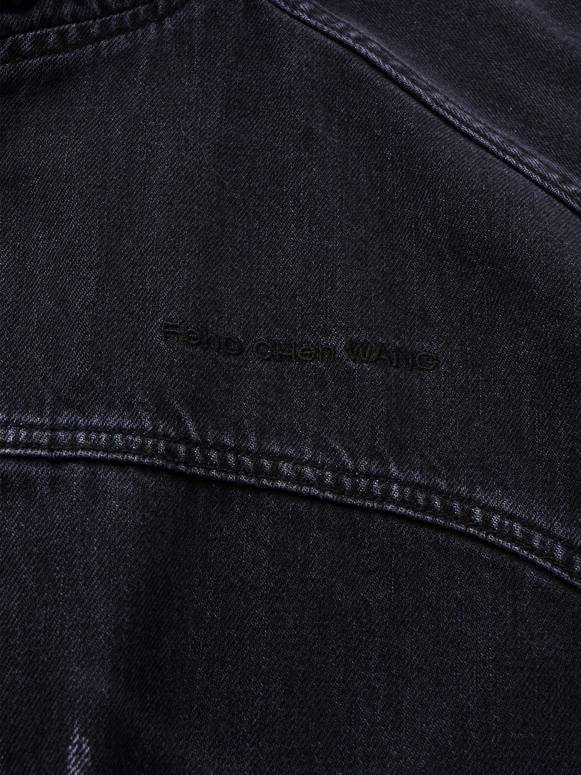 BLACK/PURPLE GRADIENT DENIM ZIP-UP JACKET