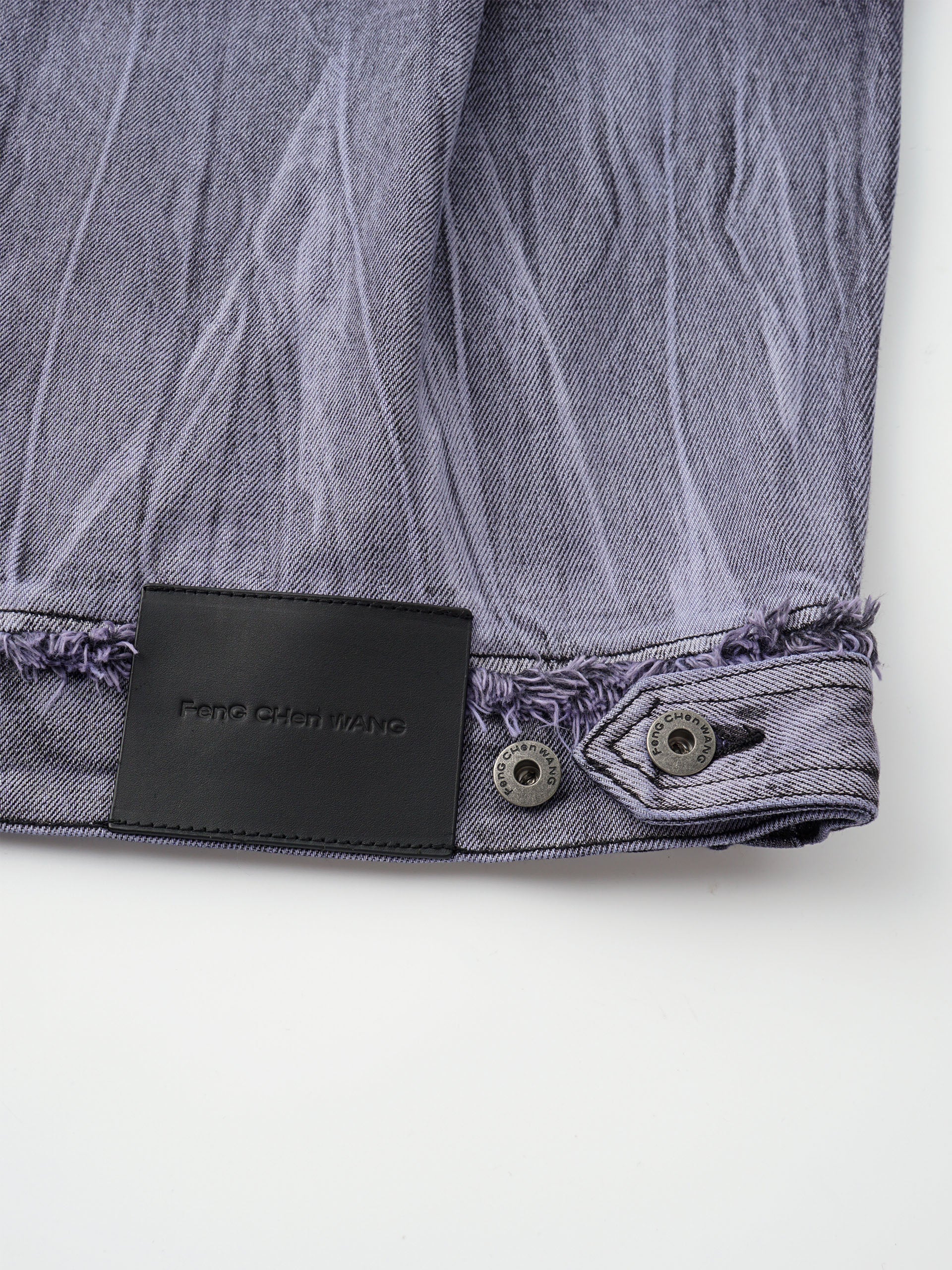 BLACK/PURPLE GRADIENT DENIM JACKET