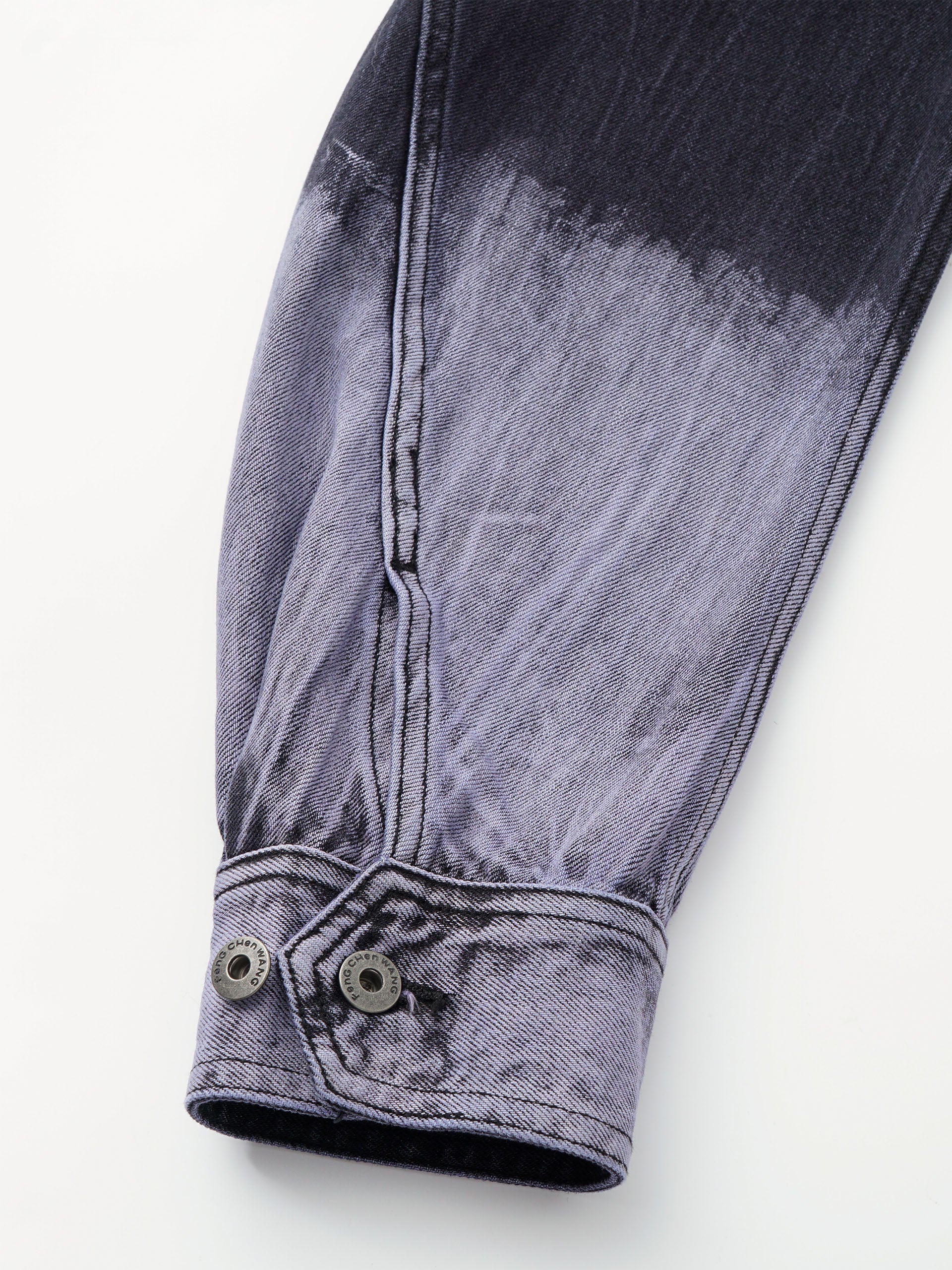 BLACK/PURPLE GRADIENT DENIM JACKET