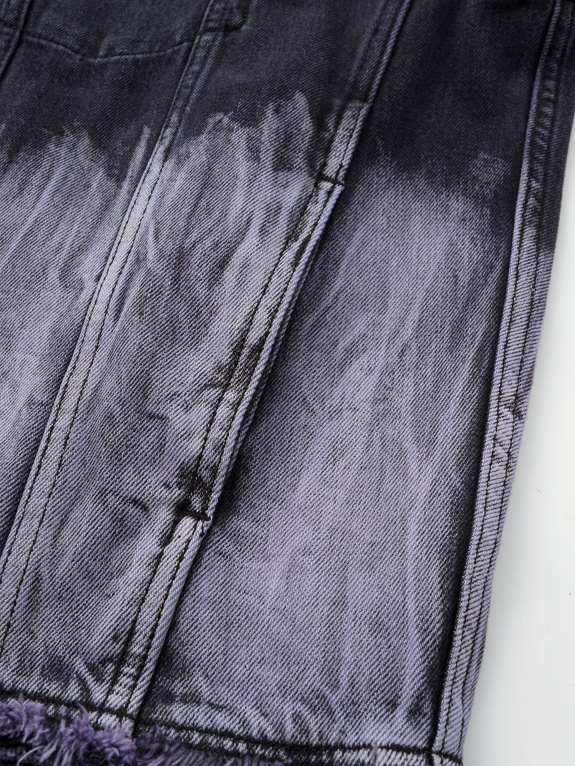 BLACK/PURPLE GRADIENT DENIM JACKET