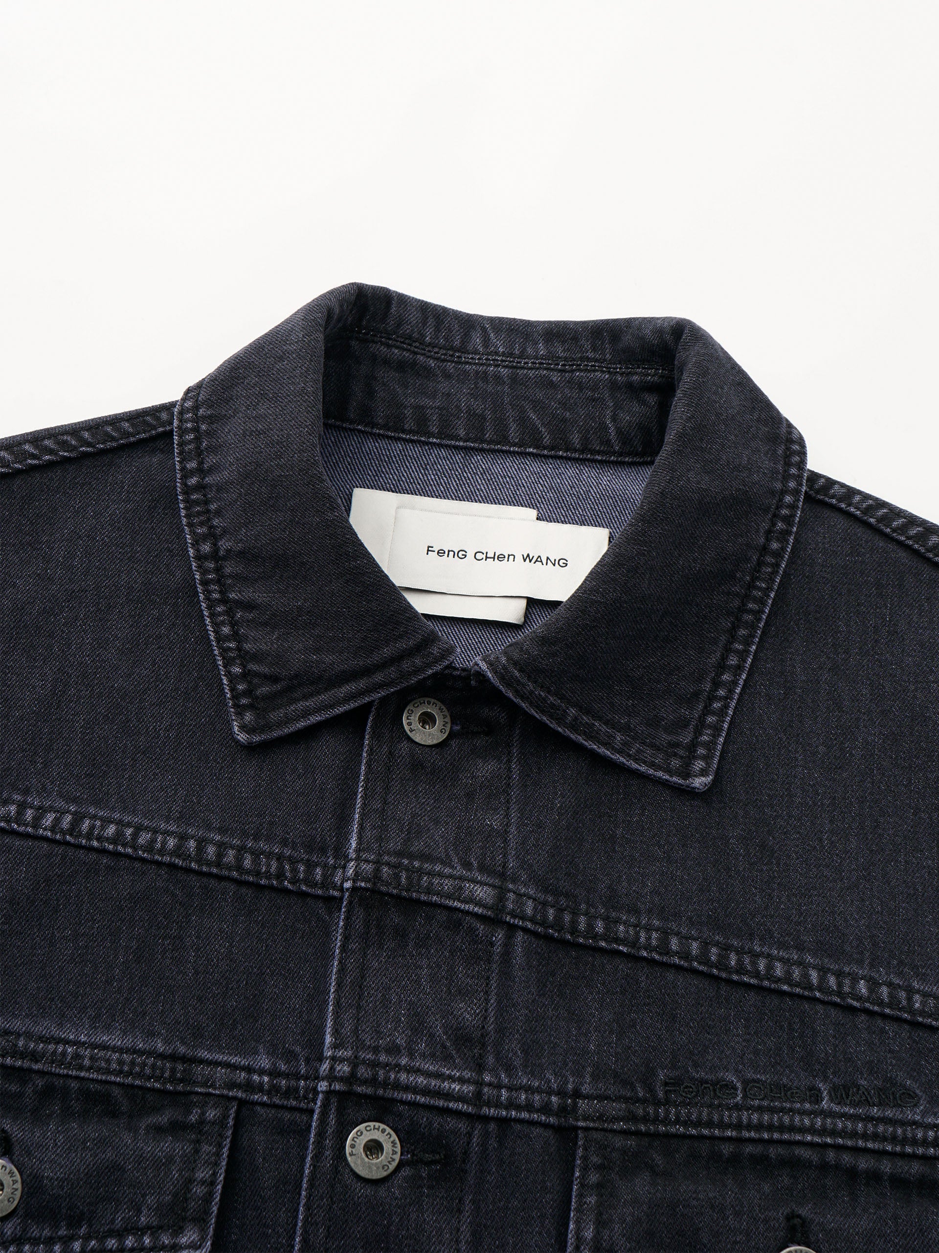 BLACK/PURPLE GRADIENT DENIM JACKET
