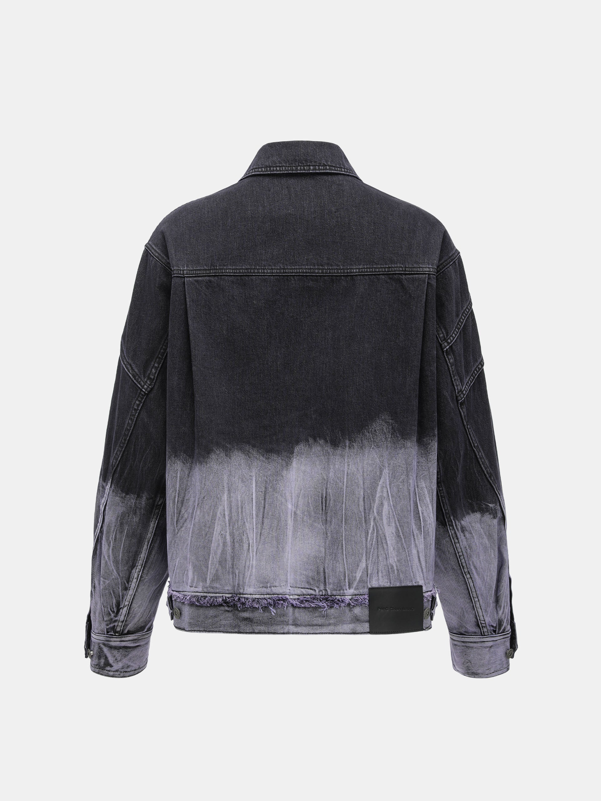 BLACK/PURPLE GRADIENT DENIM JACKET