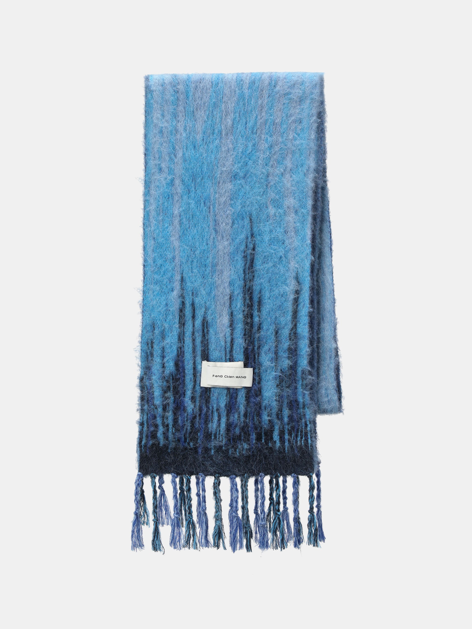BLUE GRADIENT JACQUARD SCARF