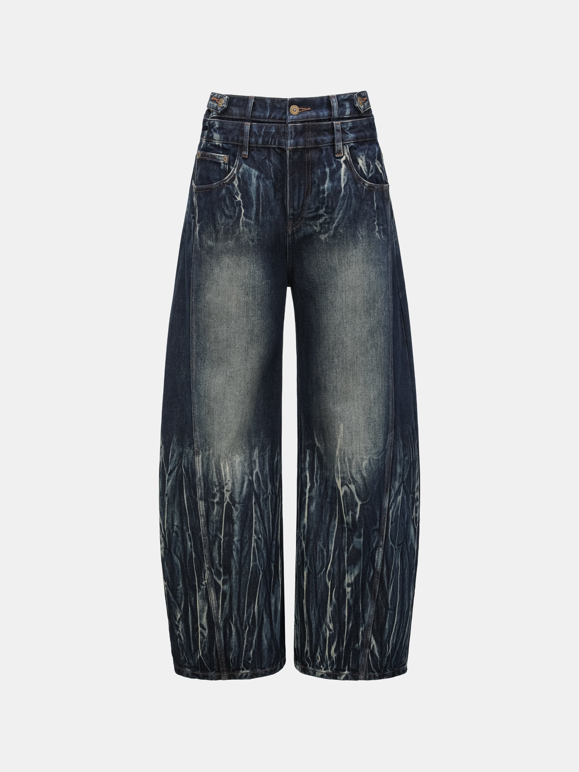 GRADIENT TIE-DYE DUAL WAISTBAND JEANS