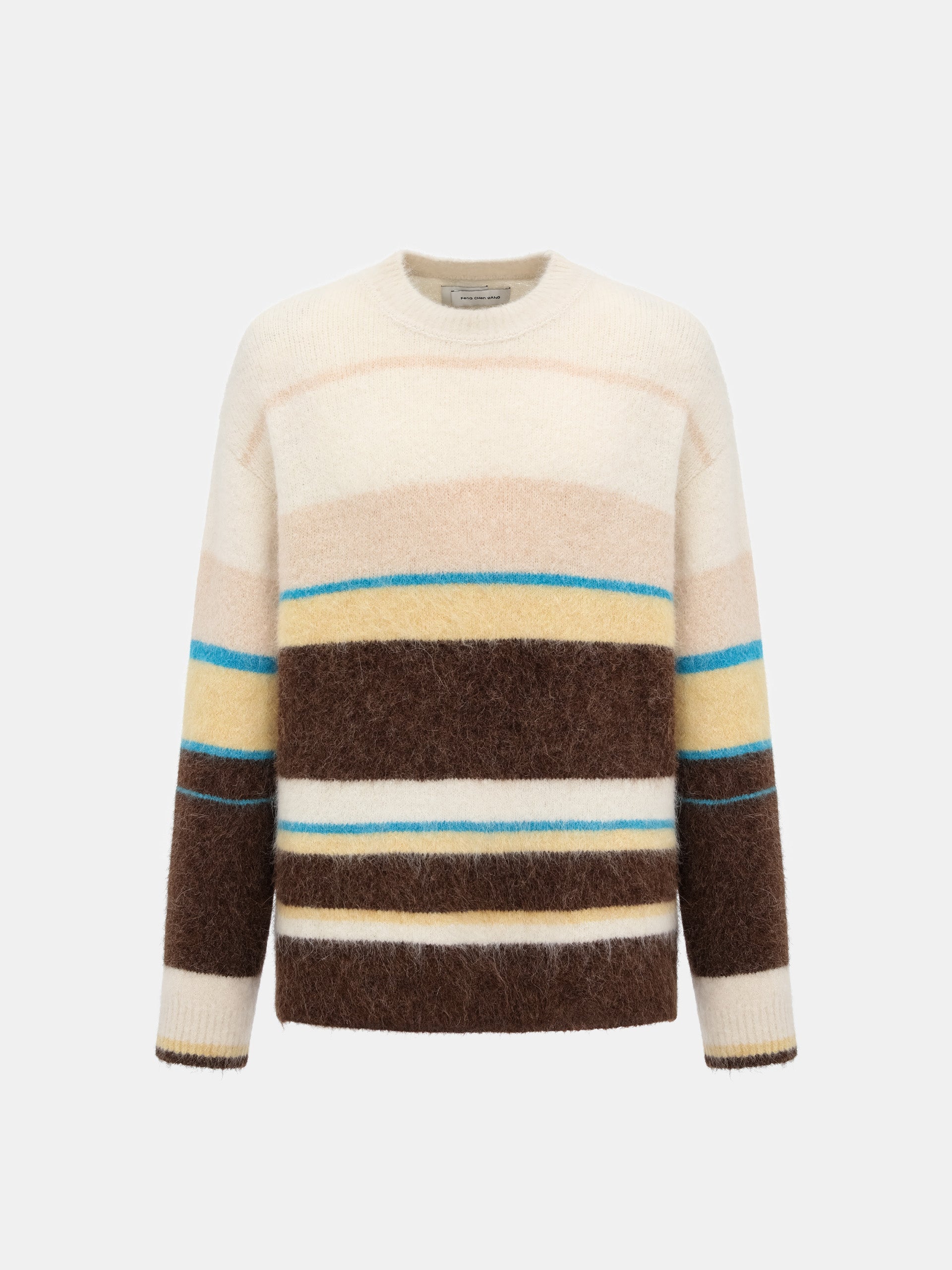 MULTICOLOR STRIPED JACQUARD KNIT PULLOVER