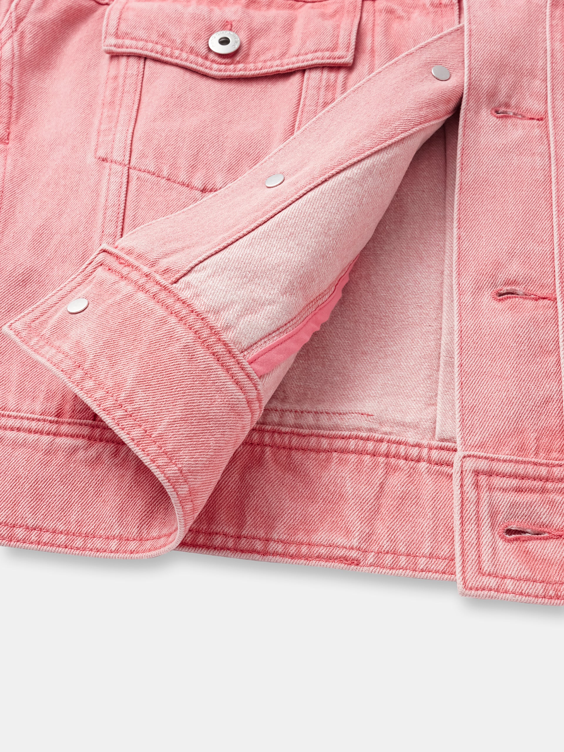 PINK DECONSTRUCTED DENIM JACKET