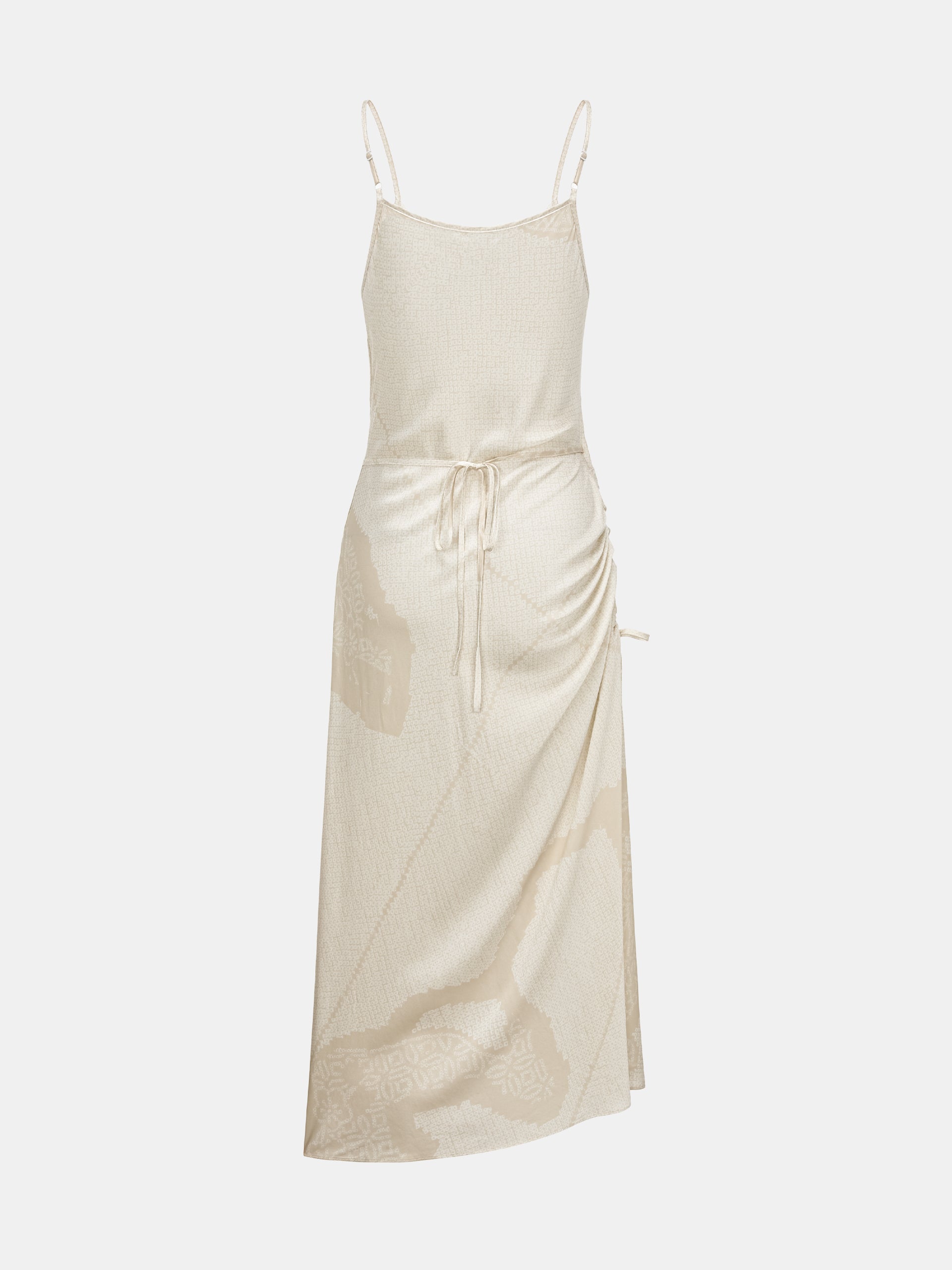 PLEATED SILK DRESS