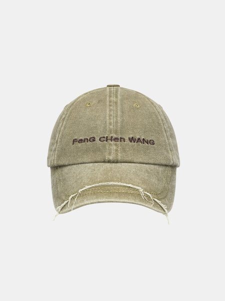 【mnem】24SS★ [mnem] damage denim ball cap Black Denim Baseball Cap, O/S - Elements Unleashed