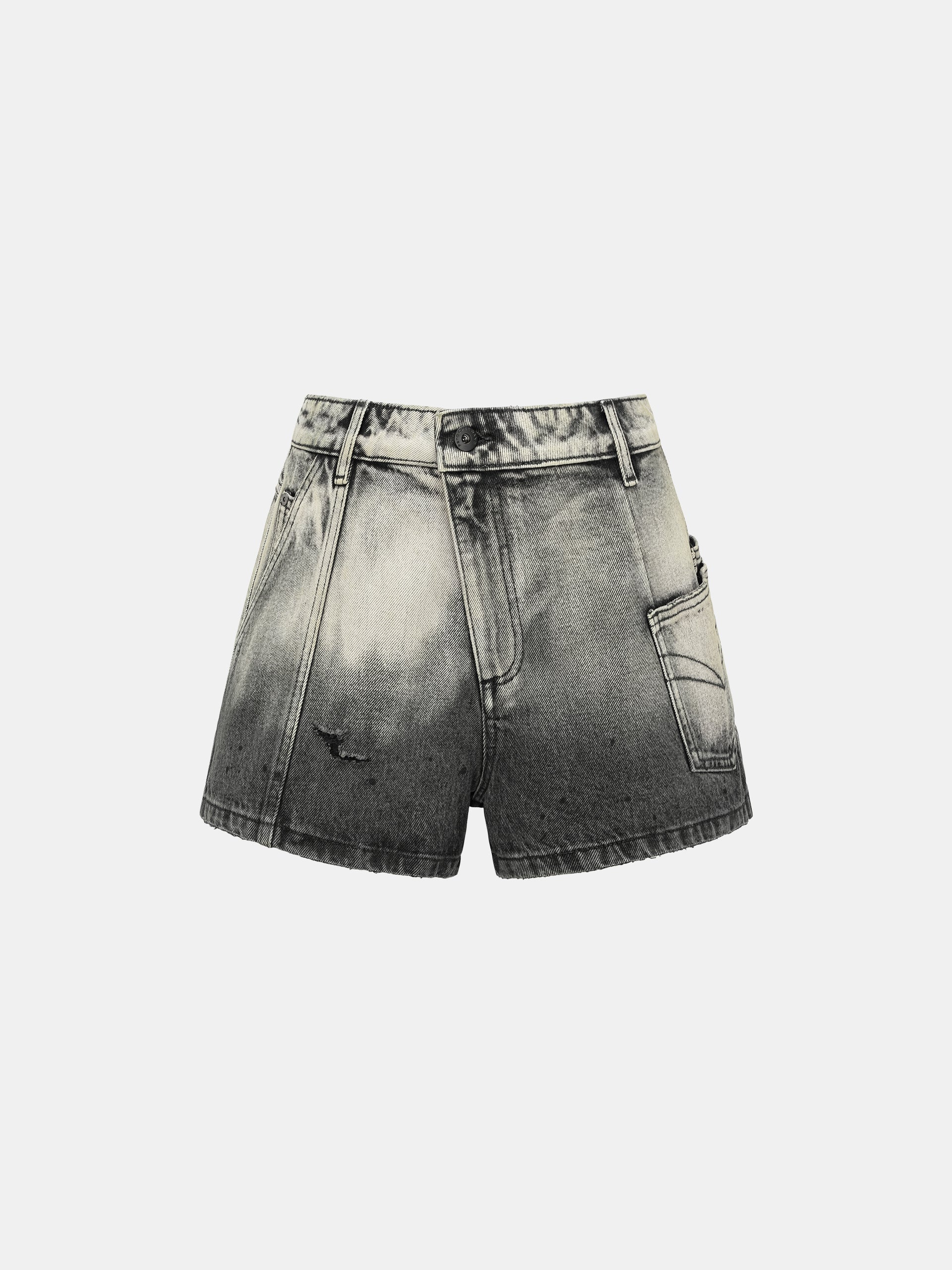 GRADIENT DENIM SHORTS