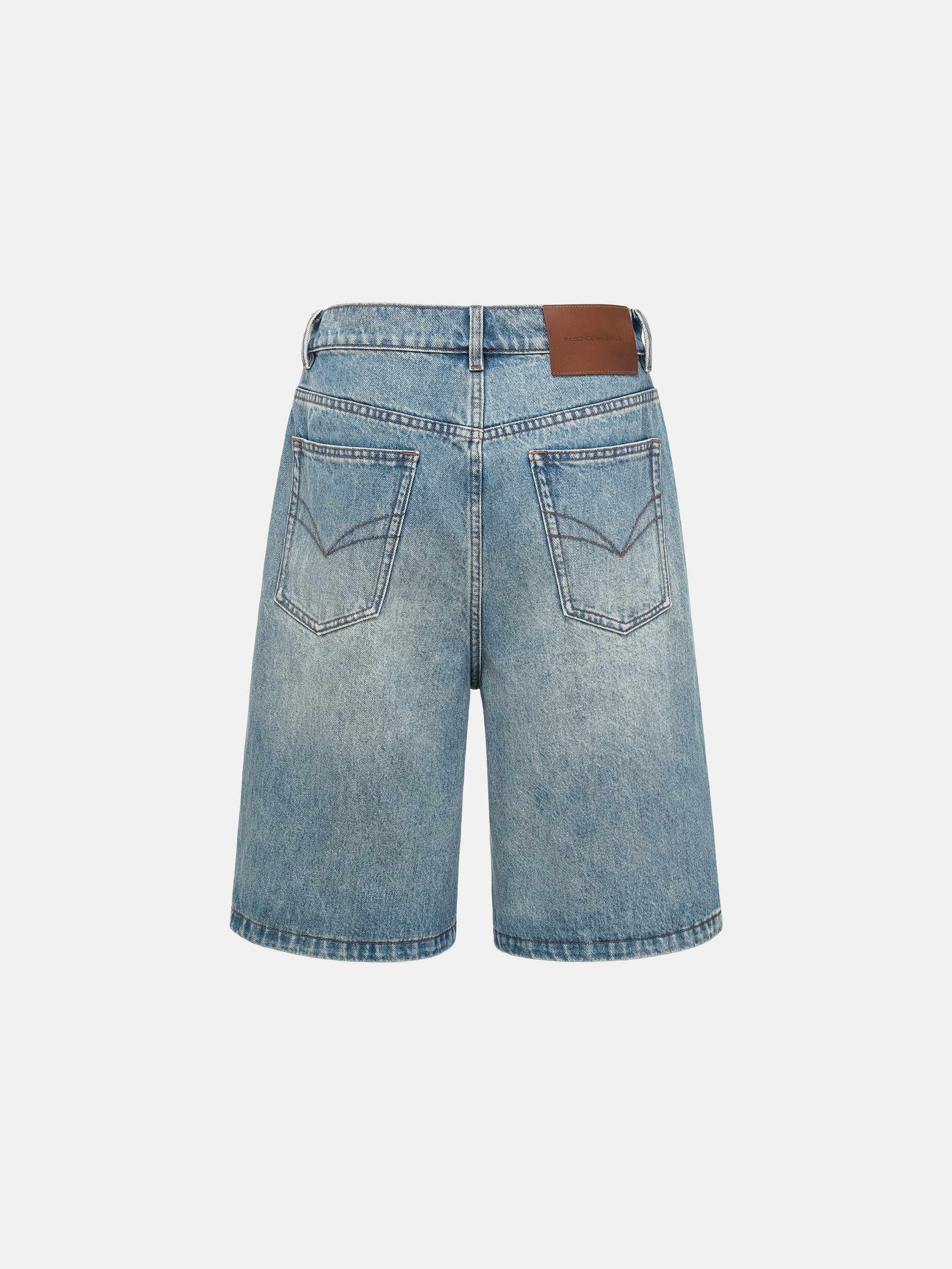 DECONSTRUCTED DENIM SHORTS