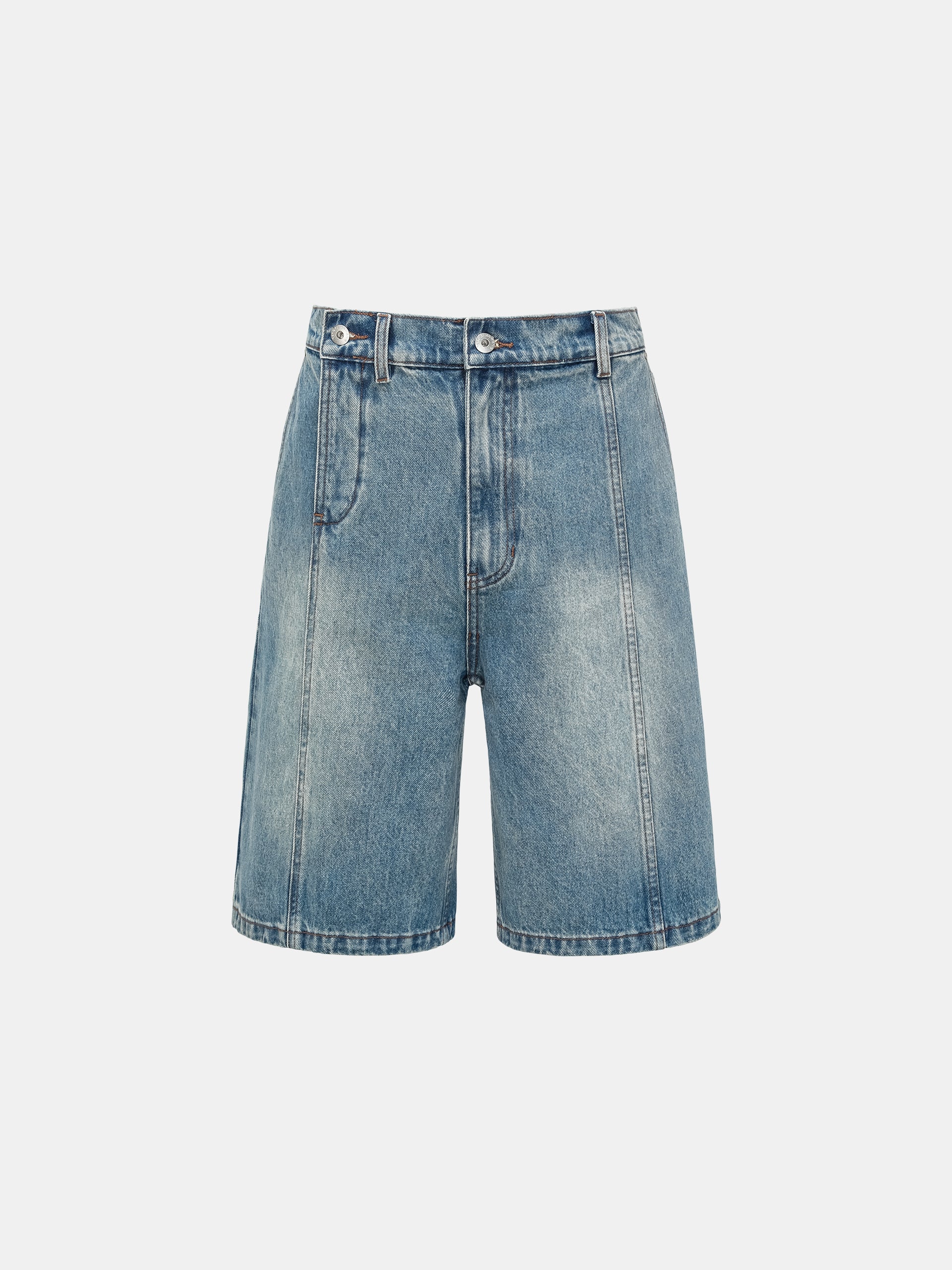 DECONSTRUCTED DENIM SHORTS