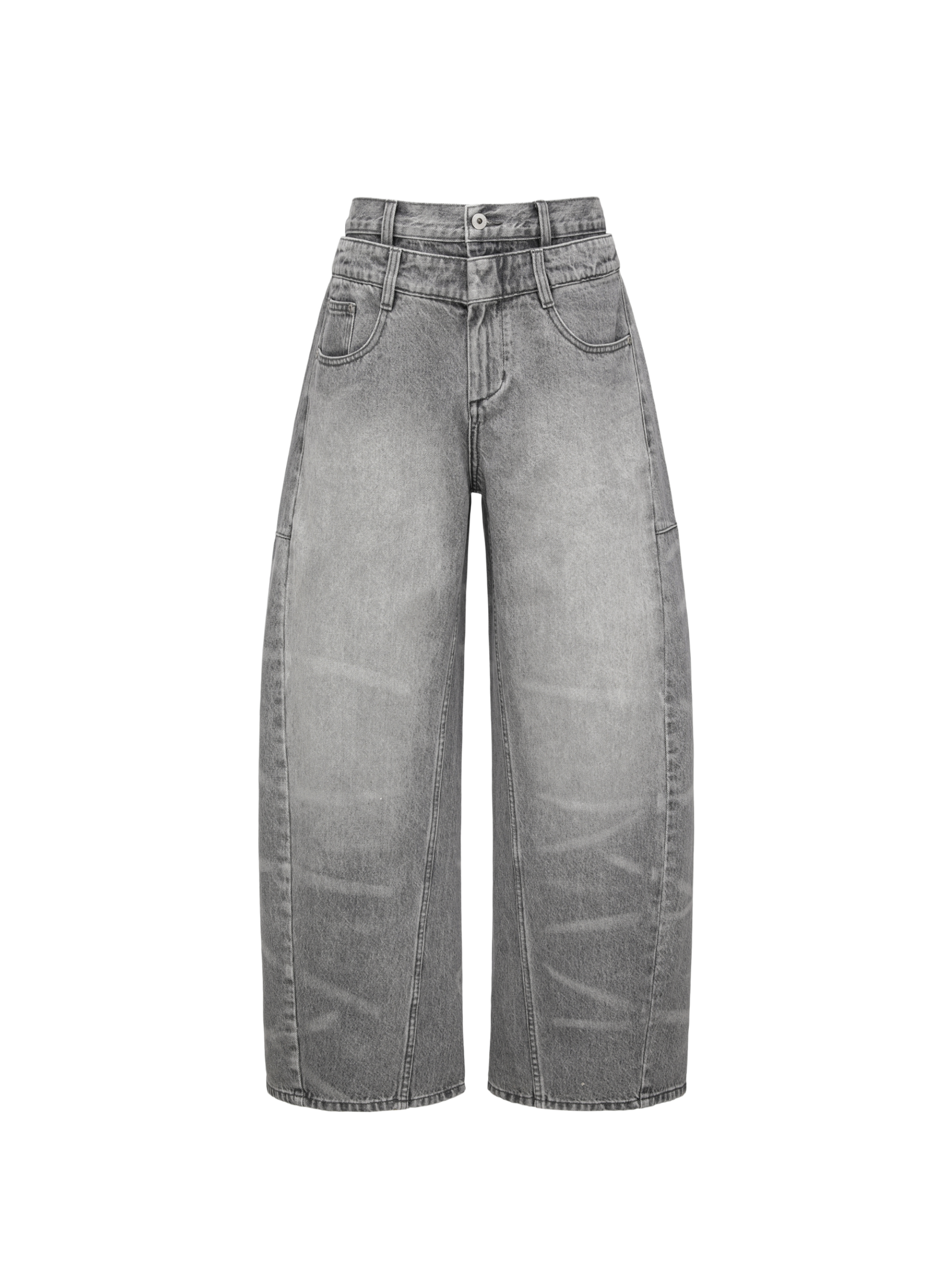 WASHED DENIM TROUSERS