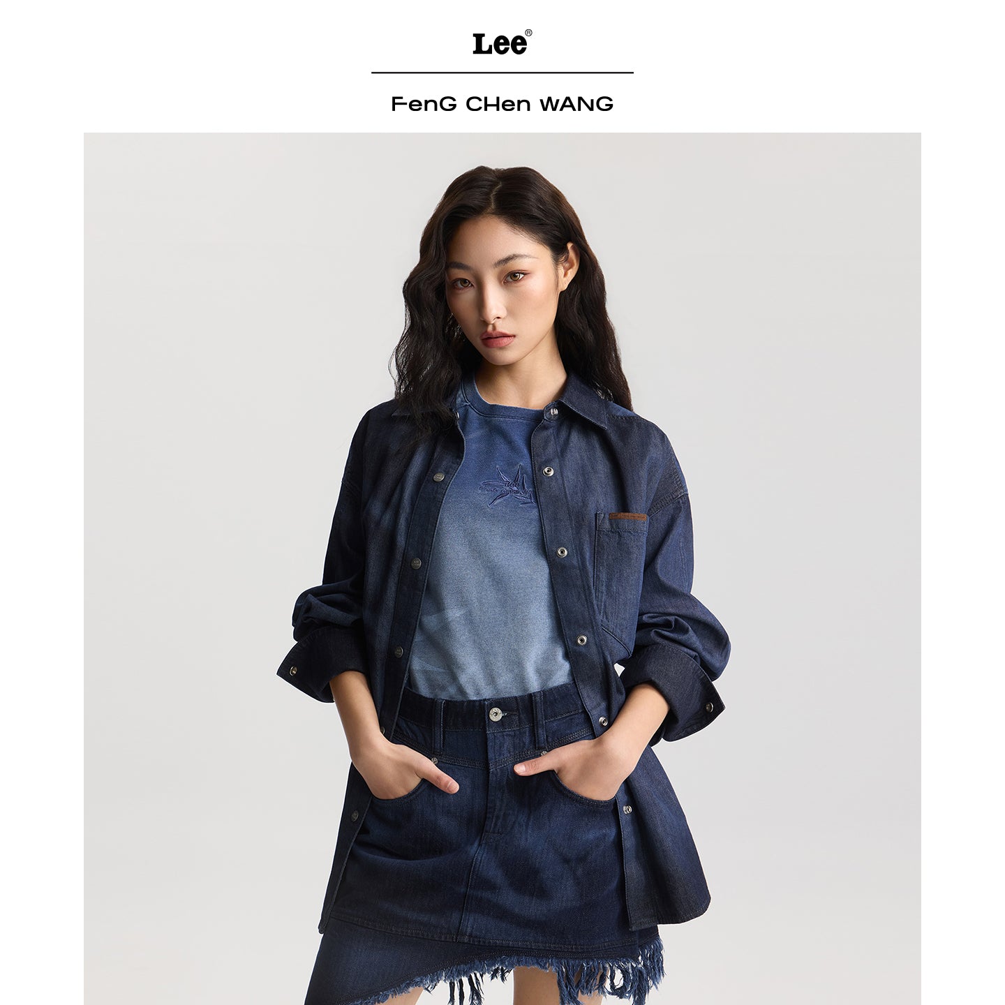 Lee x Feng Chen Wang WOMEN L/S DENIM SHIRT