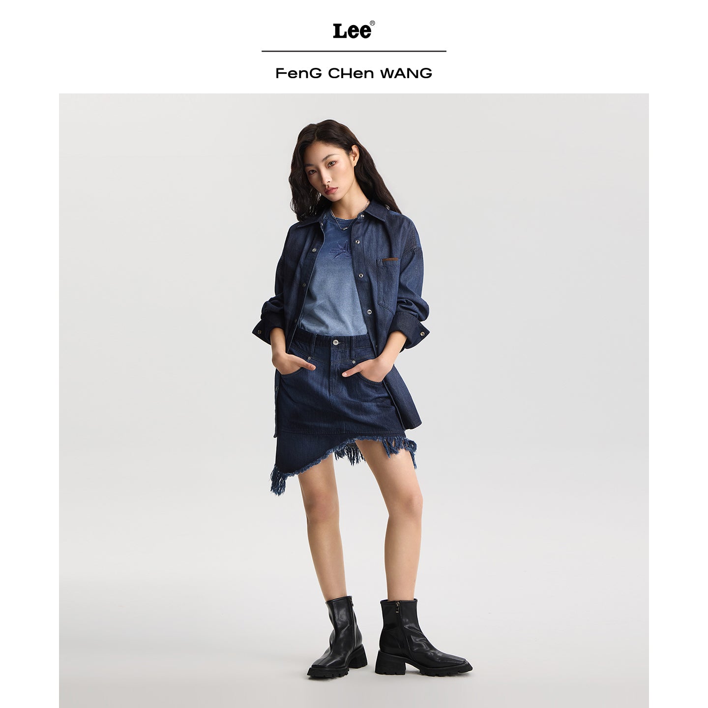 Lee x Feng Chen Wang WOMEN L/S DENIM SHIRT