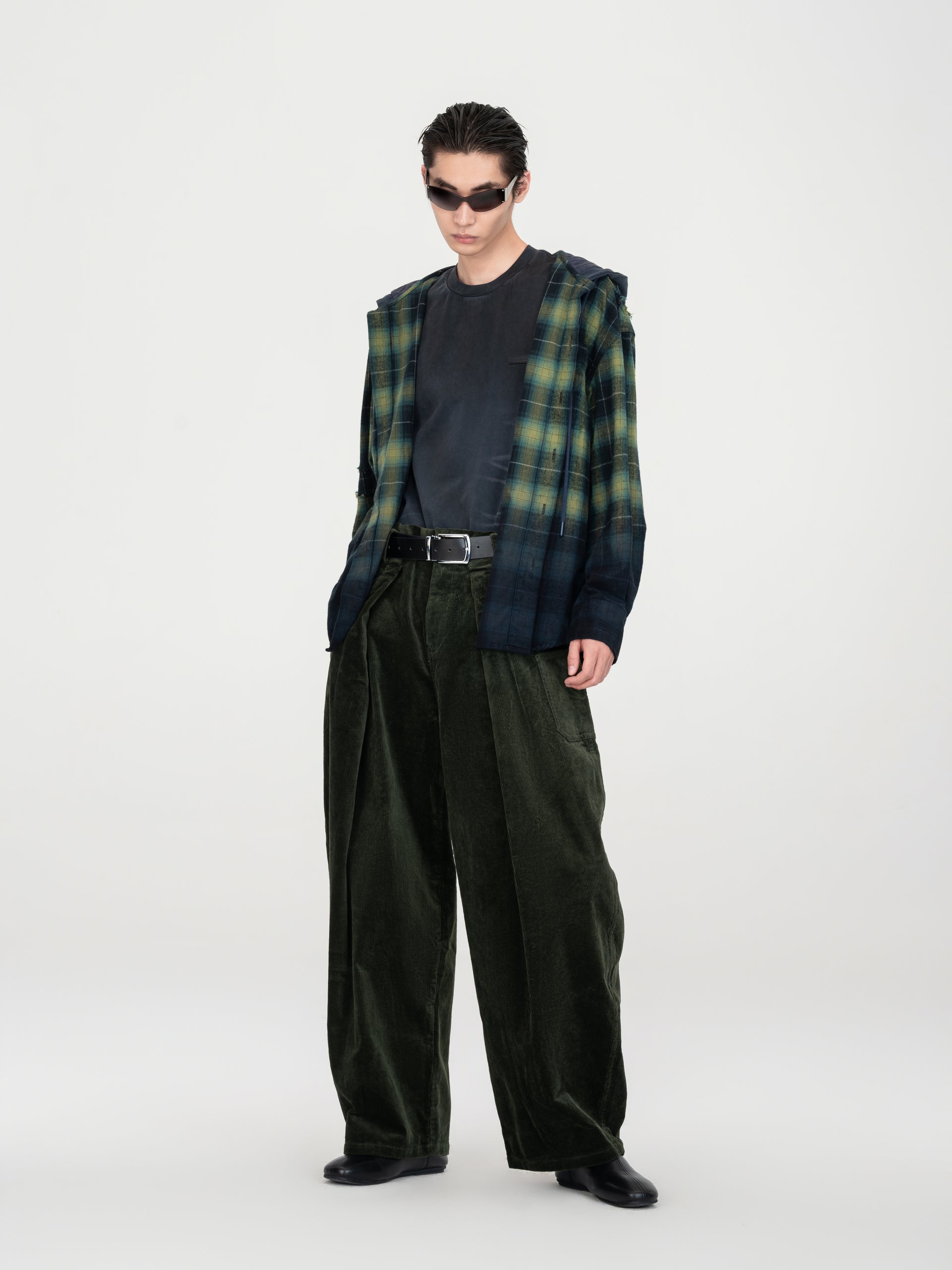 GREEN PLAID SHIRT
