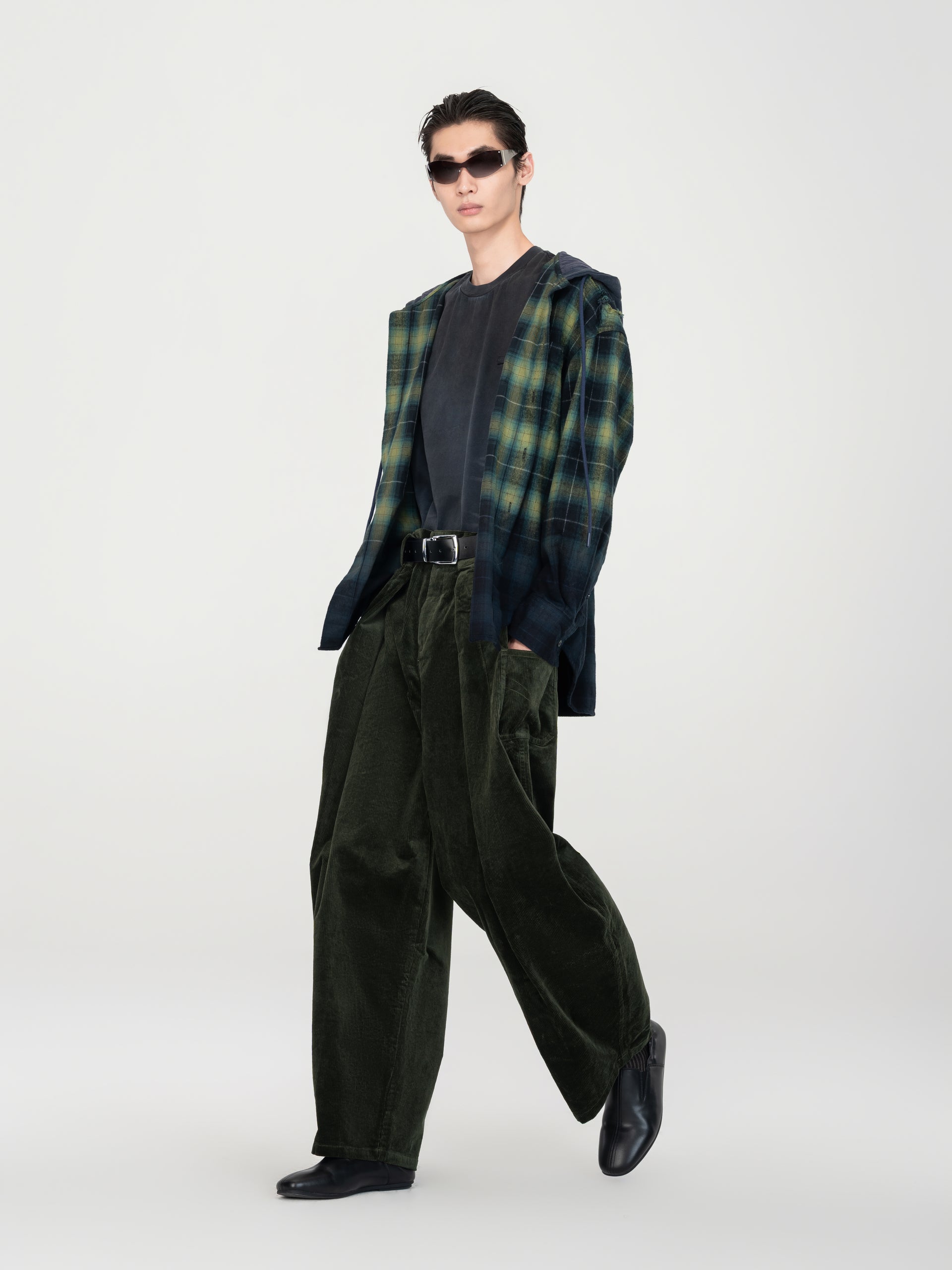 GREEN PLAID SHIRT