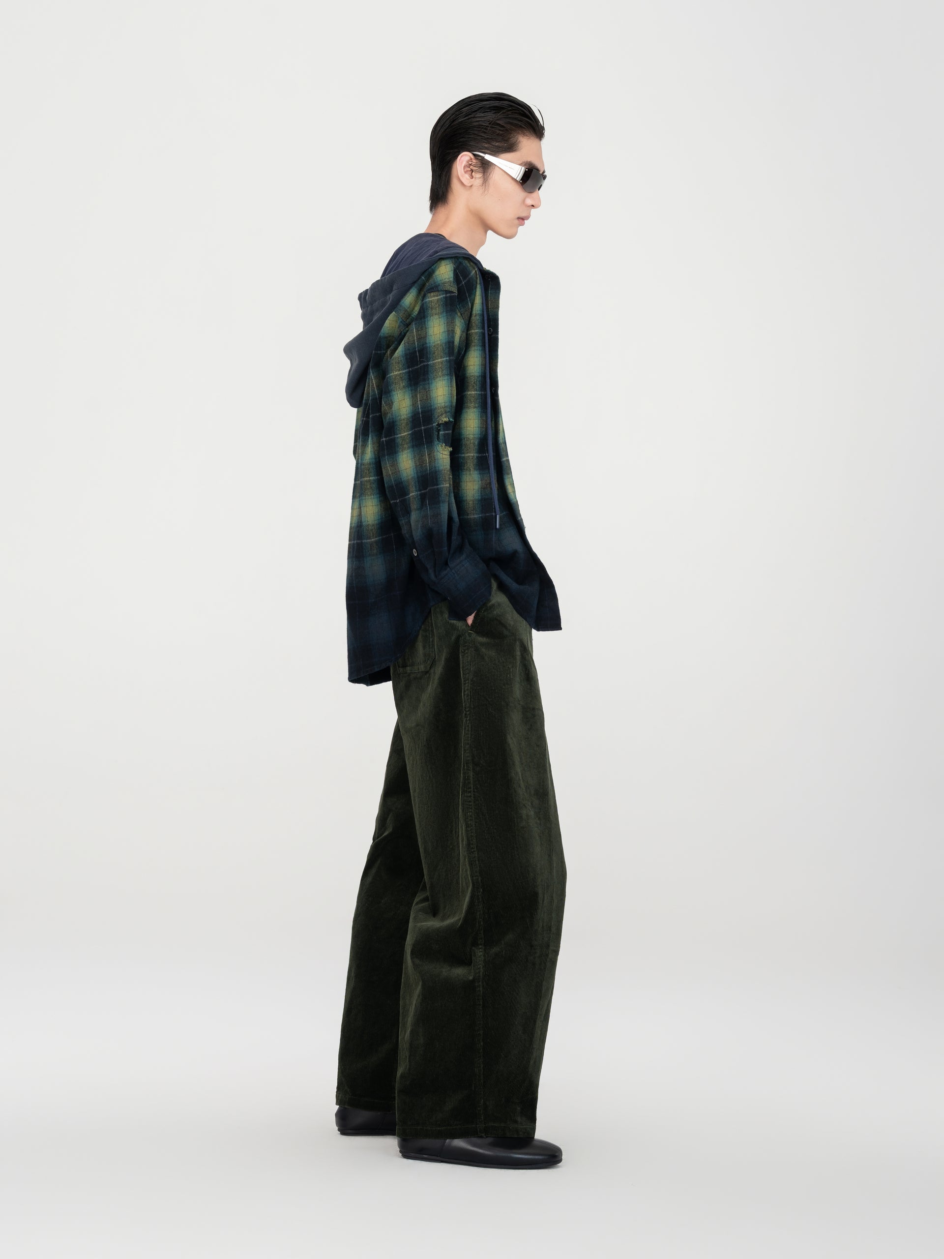 GREEN PLAID SHIRT