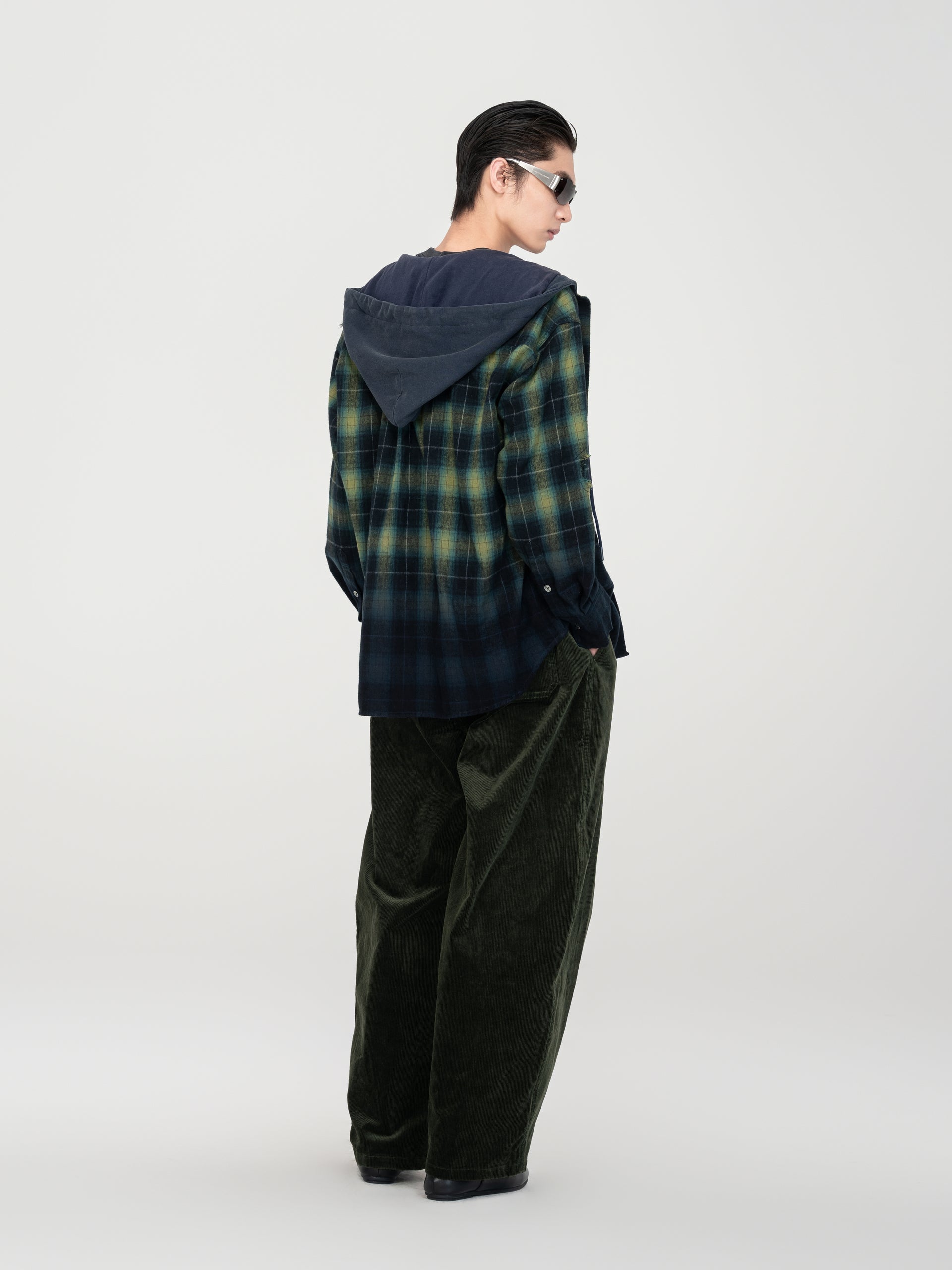 GREEN PLAID SHIRT