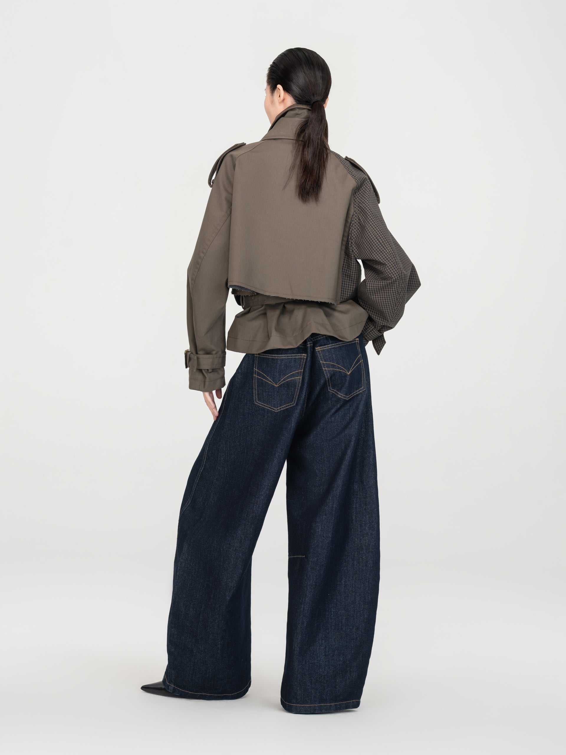 DECONSTRUCTED SHORT TRENCH COAT