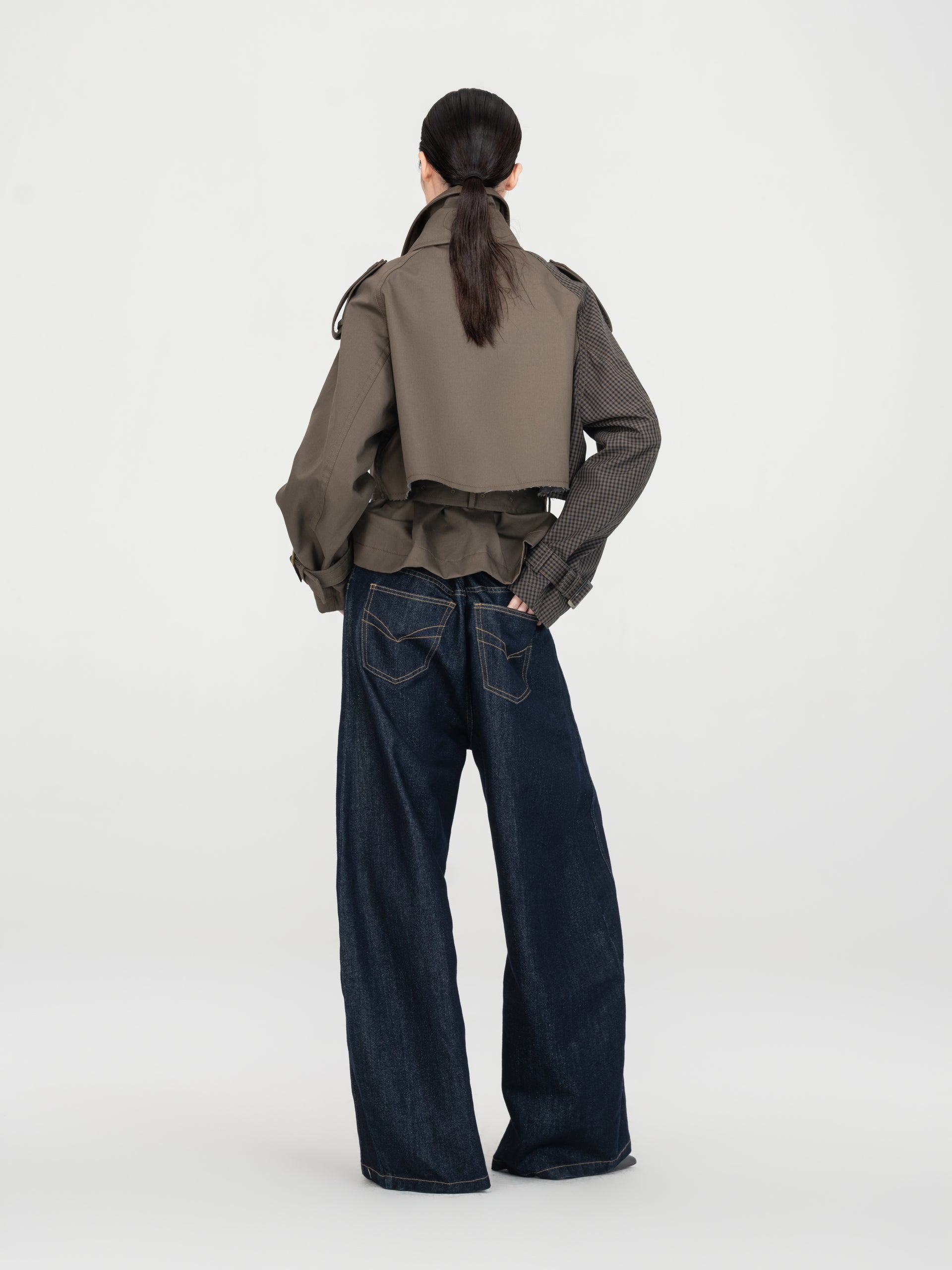 DECONSTRUCTED SHORT TRENCH COAT