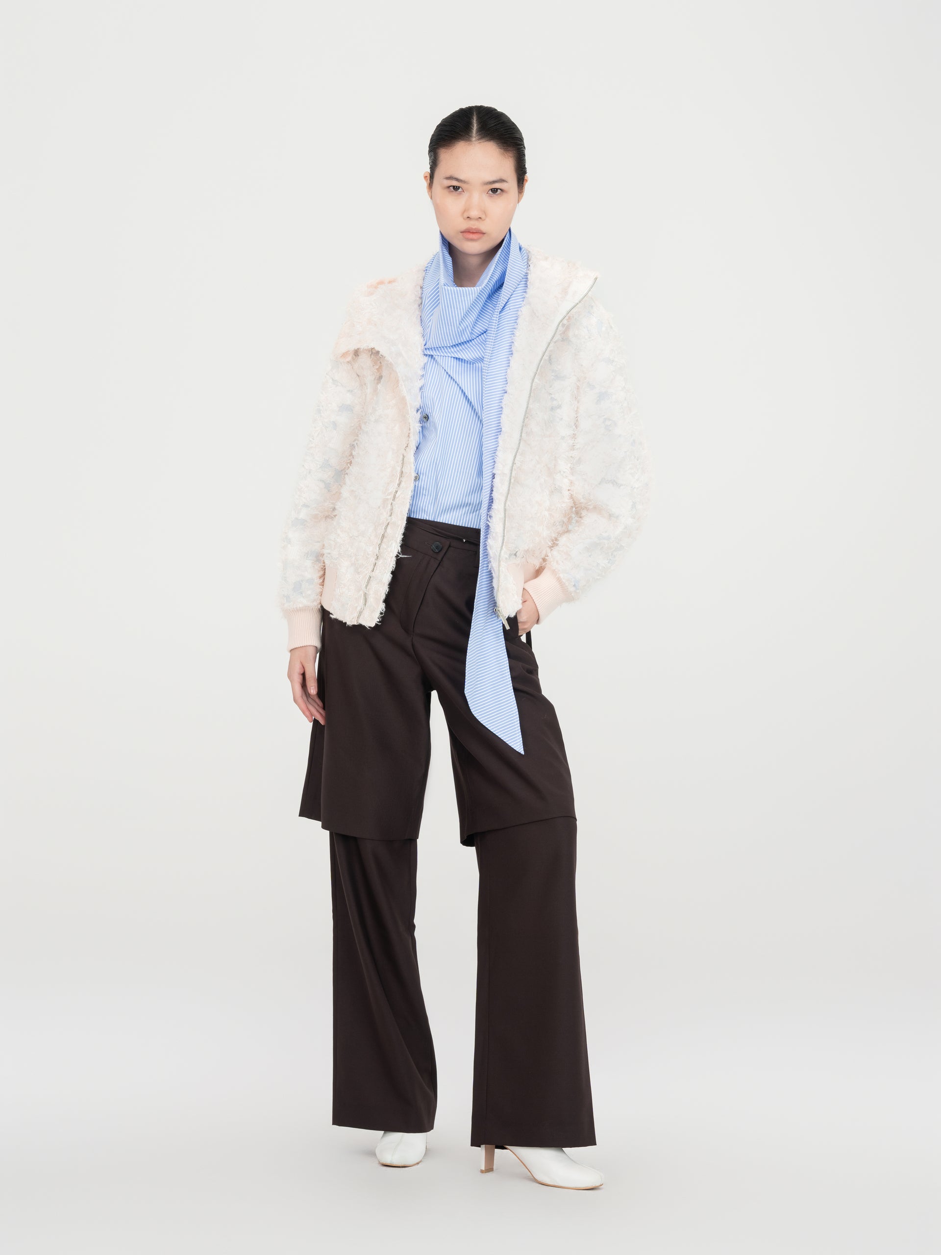DARK BROWN 2-IN-1 TROUSERS