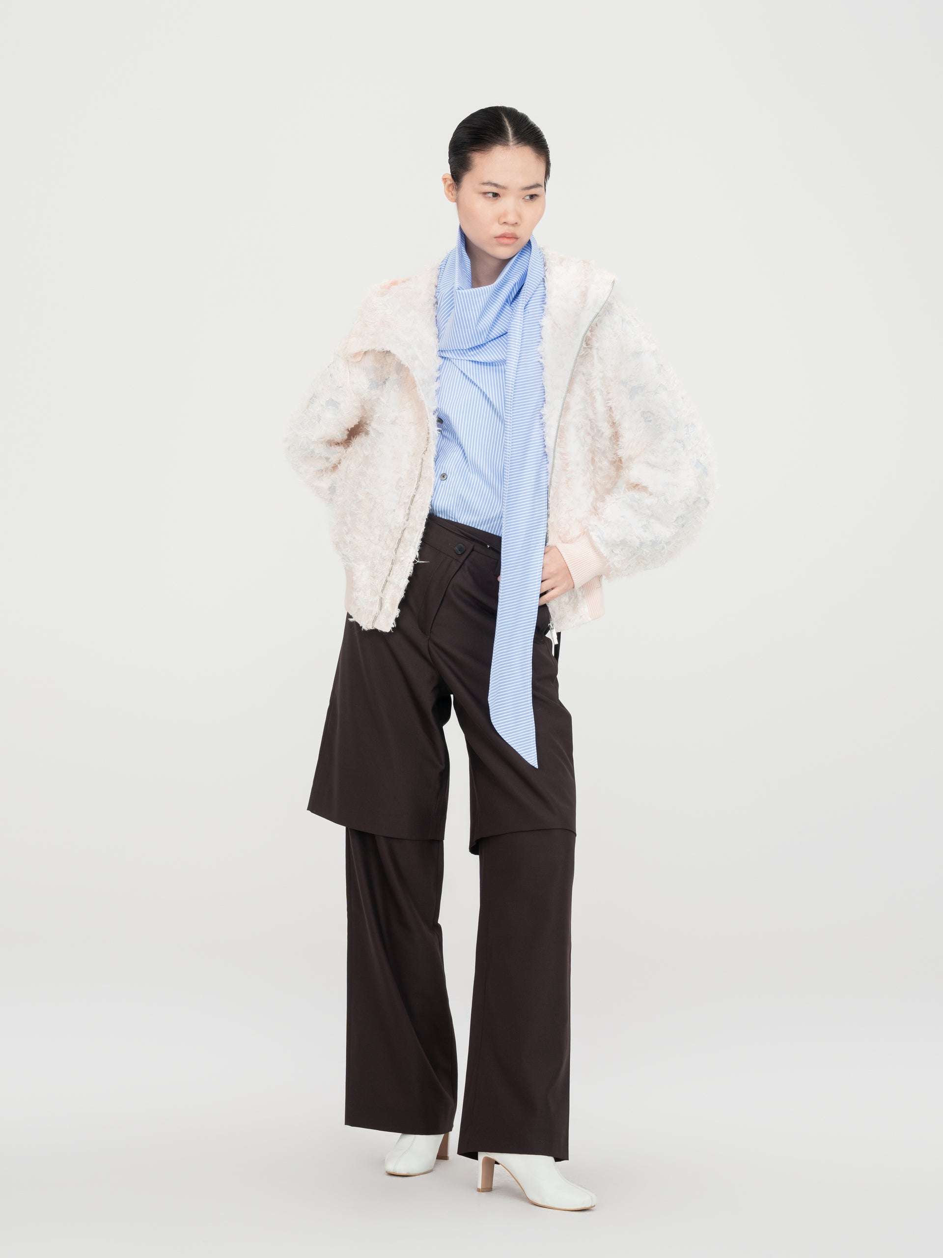 DARK BROWN 2-IN-1 TROUSERS